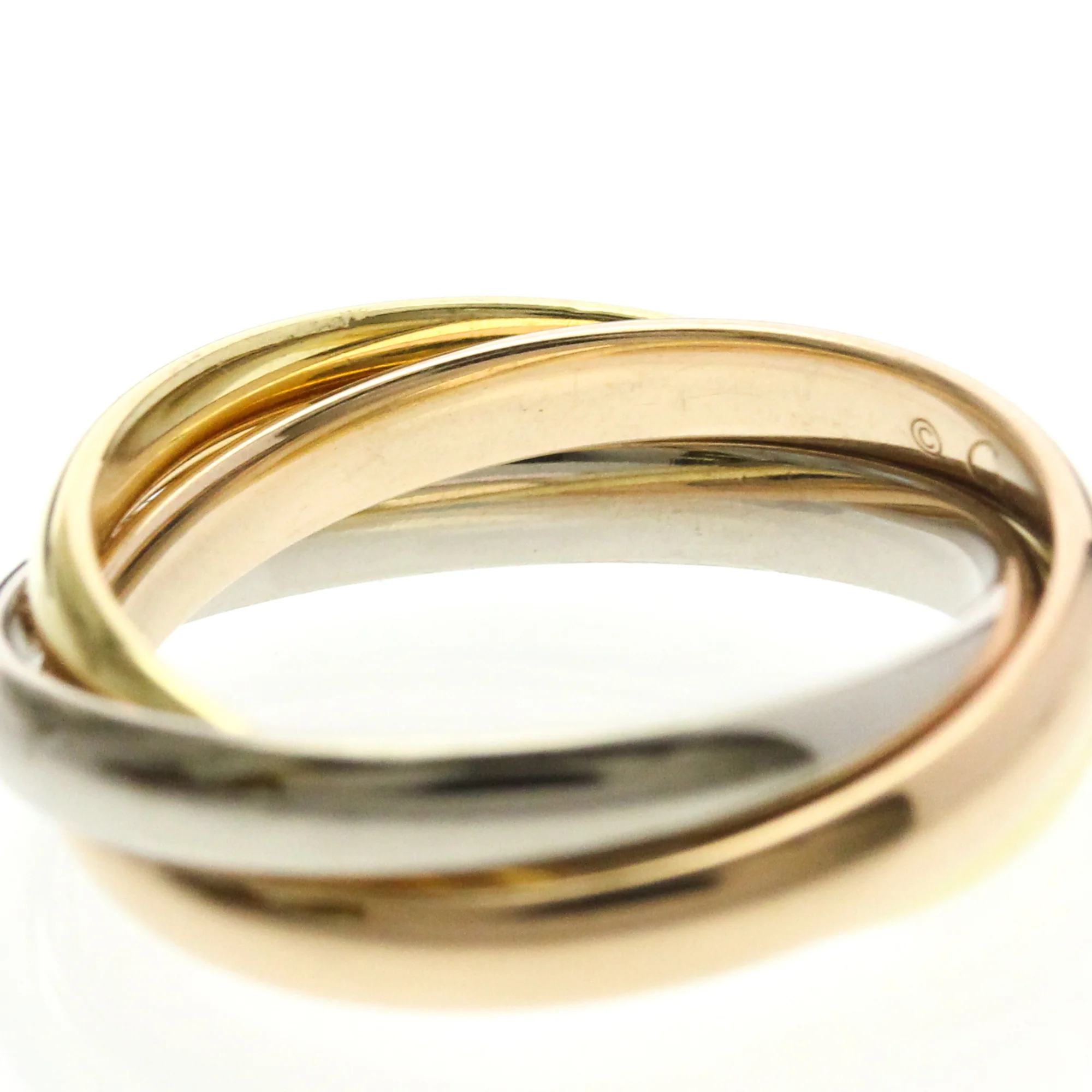 Vendome Louis Cartier Band Ring 18K Tricolor Gold - Image 6