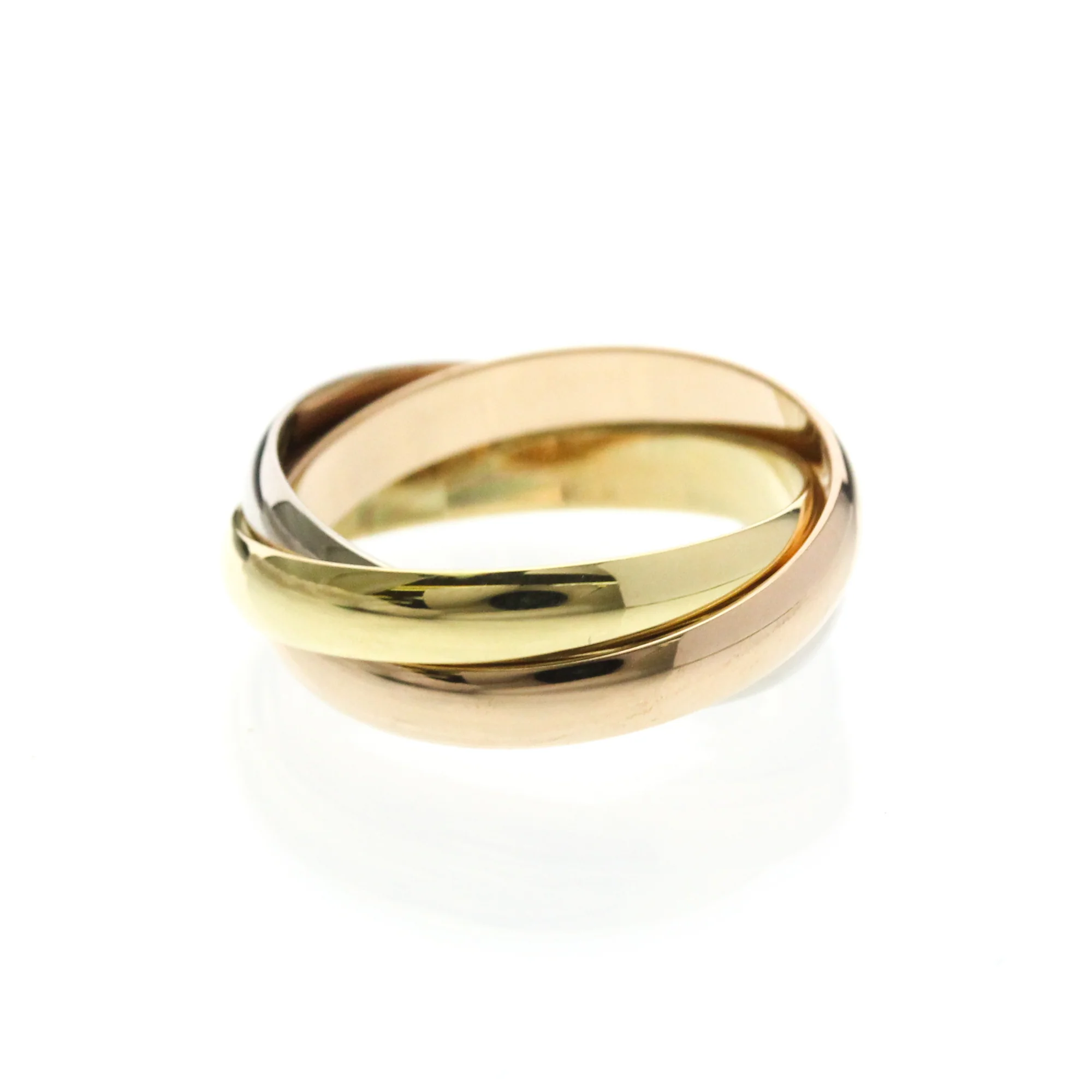 Vendome Louis Cartier Band Ring 18K Tricolor Gold - Image 3