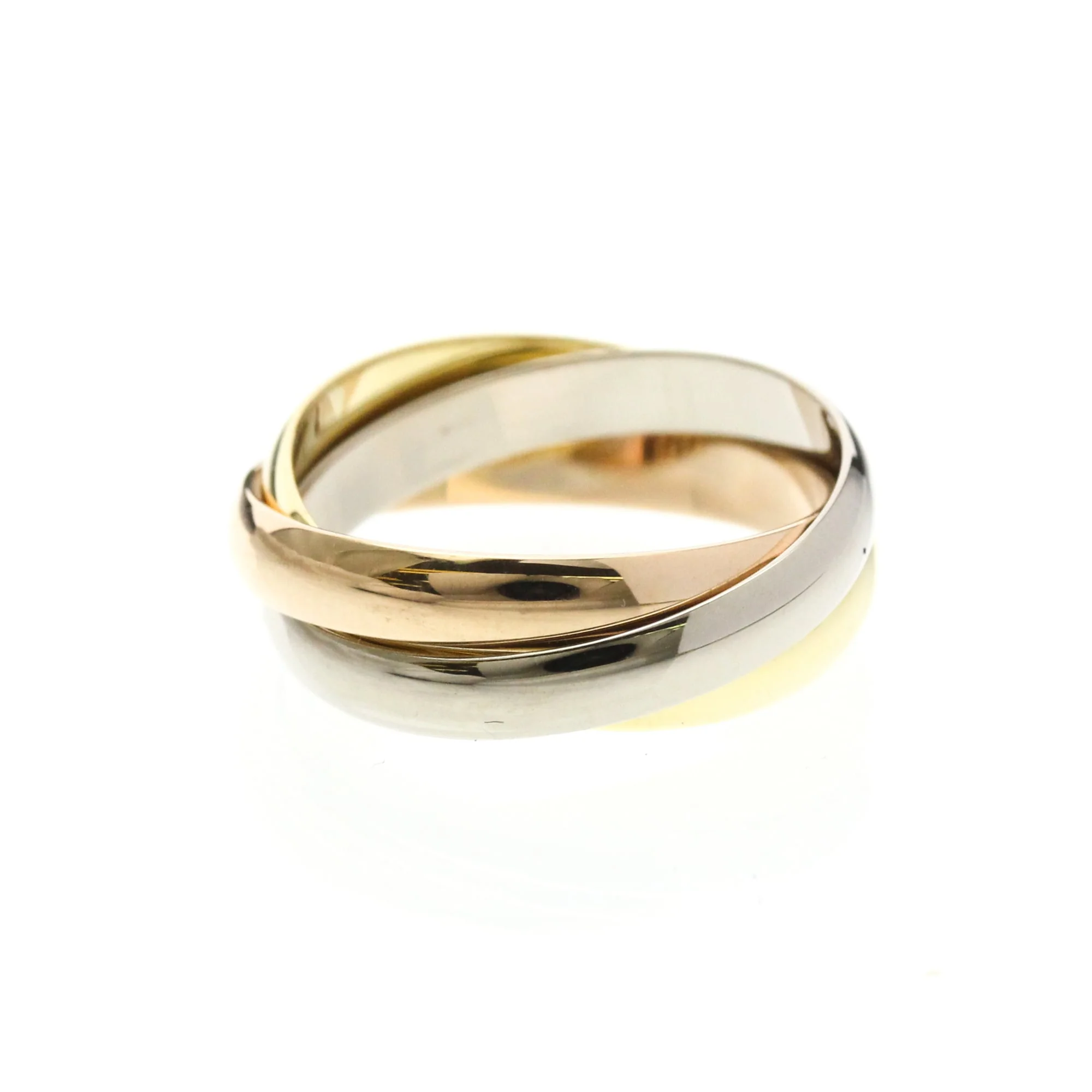Vendome Louis Cartier Band Ring 18K Tricolor Gold - Image 4