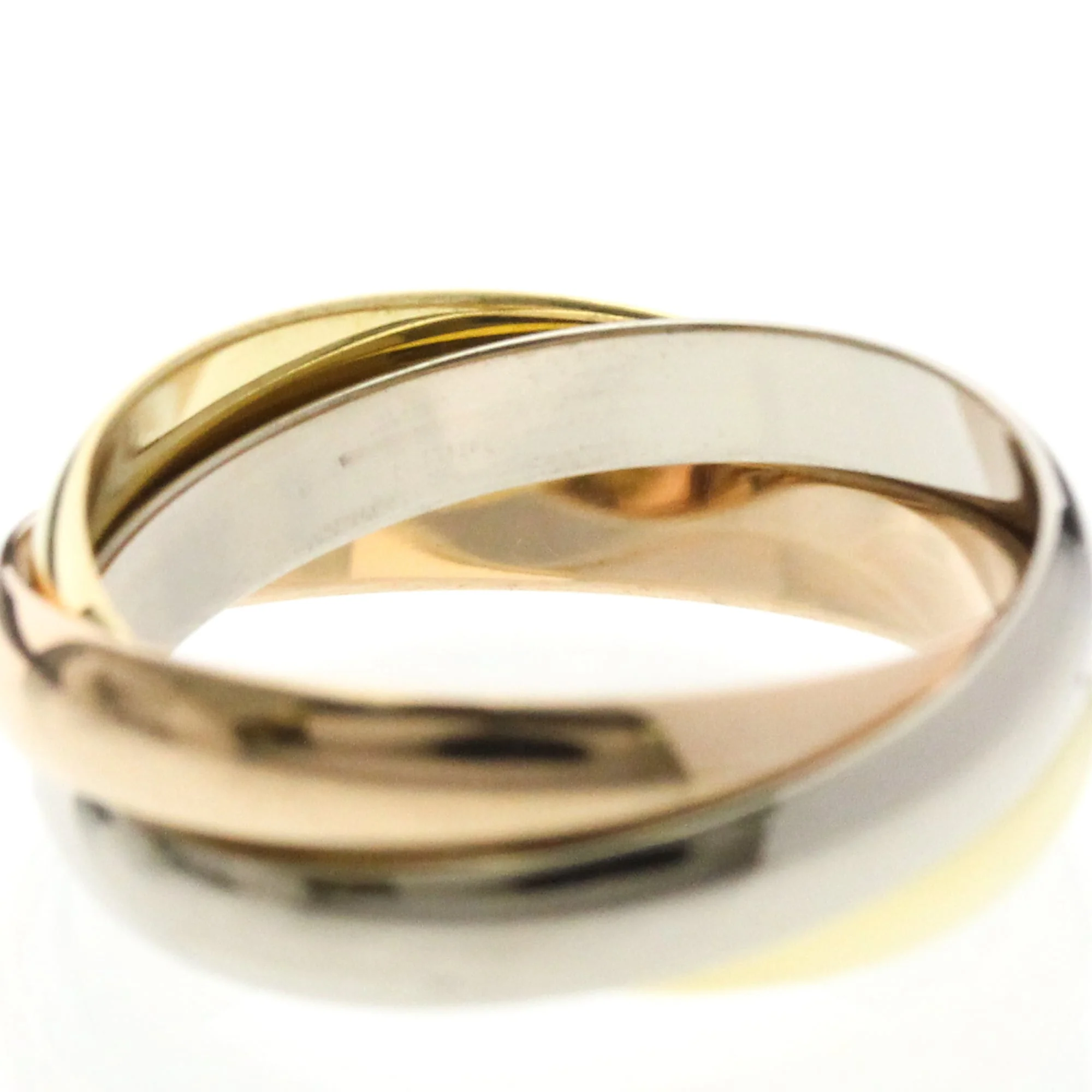 Vendome Louis Cartier Band Ring 18K Tricolor Gold - Image 5