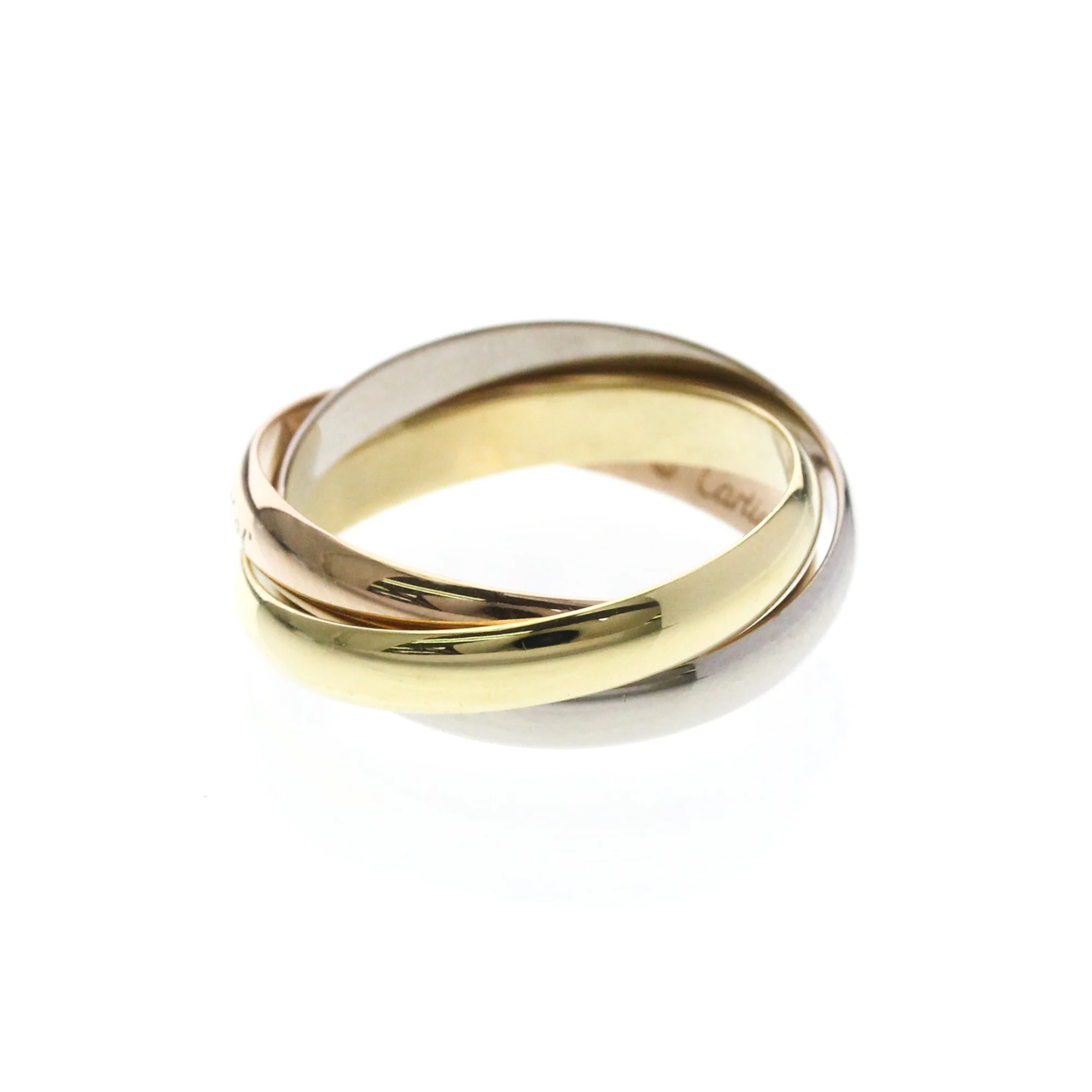 Vendome Louis Cartier Band Ring 18K Tricolor Gold - Image 2