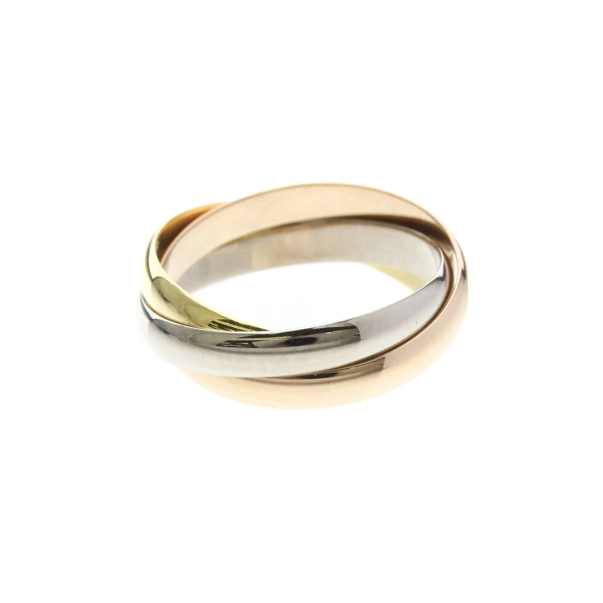 Vendome Louis Cartier Band Ring 18K Tricolor Gold - Image 3