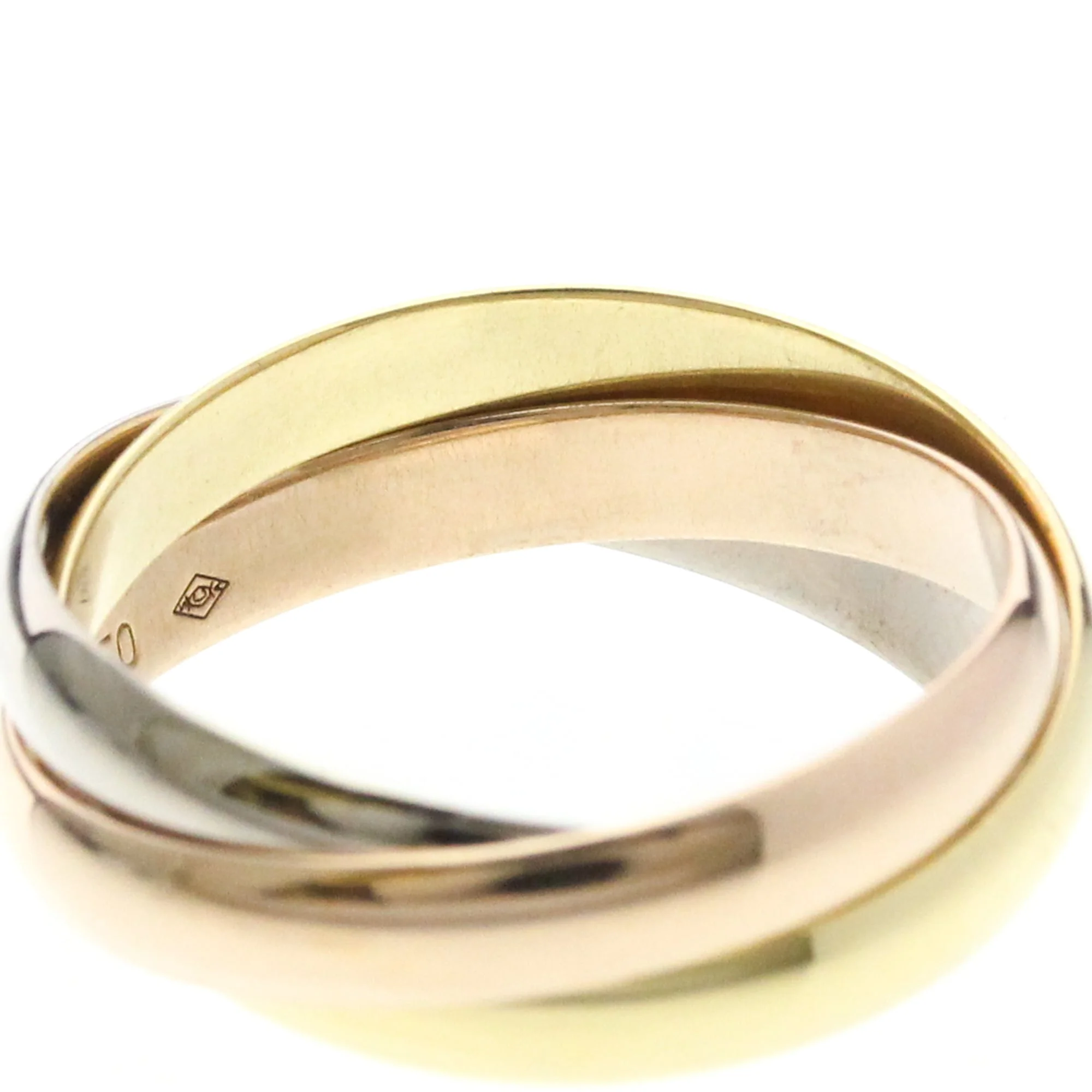 Vendome Louis Cartier Band Ring 18K Tricolor Gold - Image 4