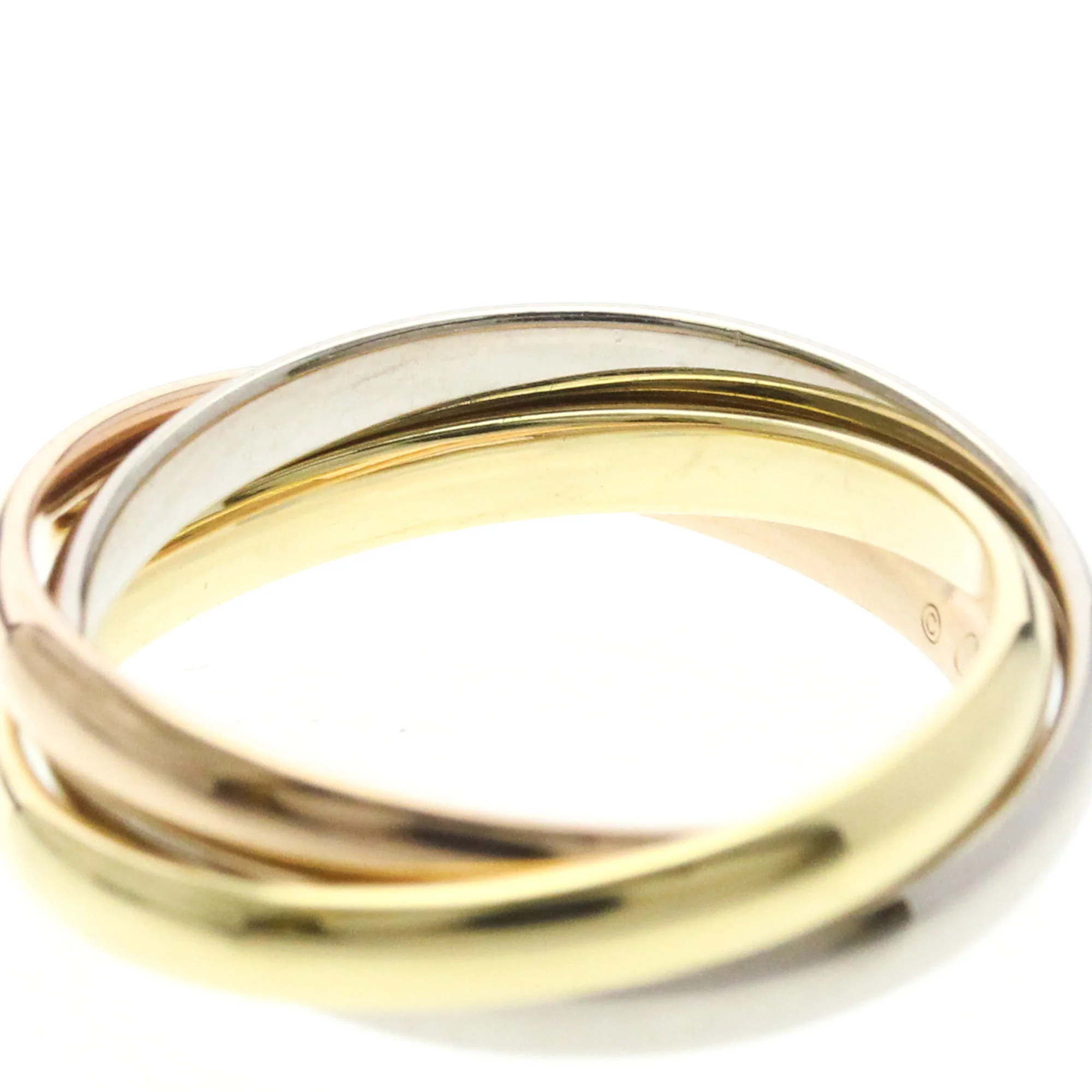 Vendome Louis Cartier Band Ring 18K Tricolor Gold - Image 5