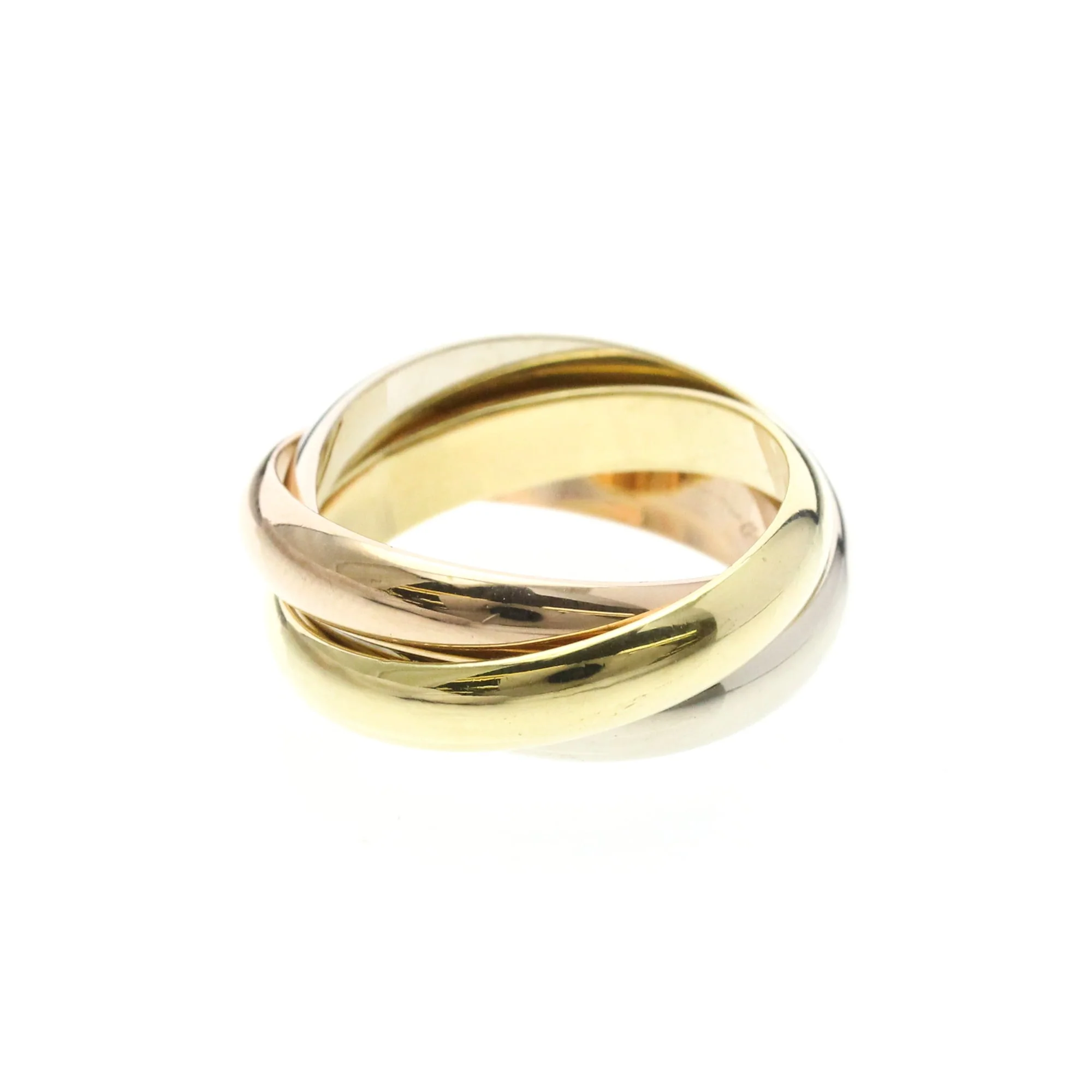 Vendome Louis Cartier Band Ring 18K Tricolor Gold - Image 2