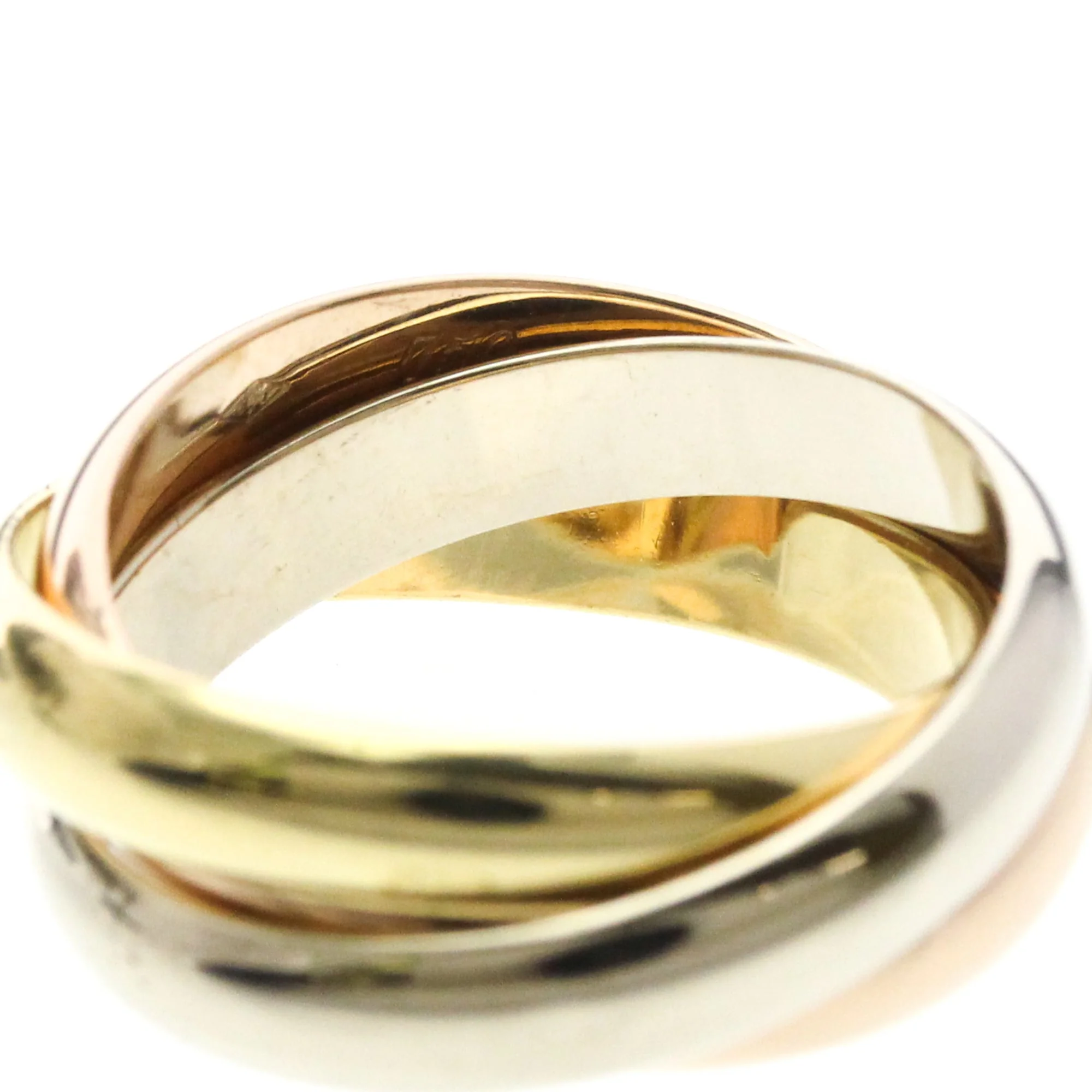 Vendome Louis Cartier Band Ring 18K Tricolor Gold - Image 8