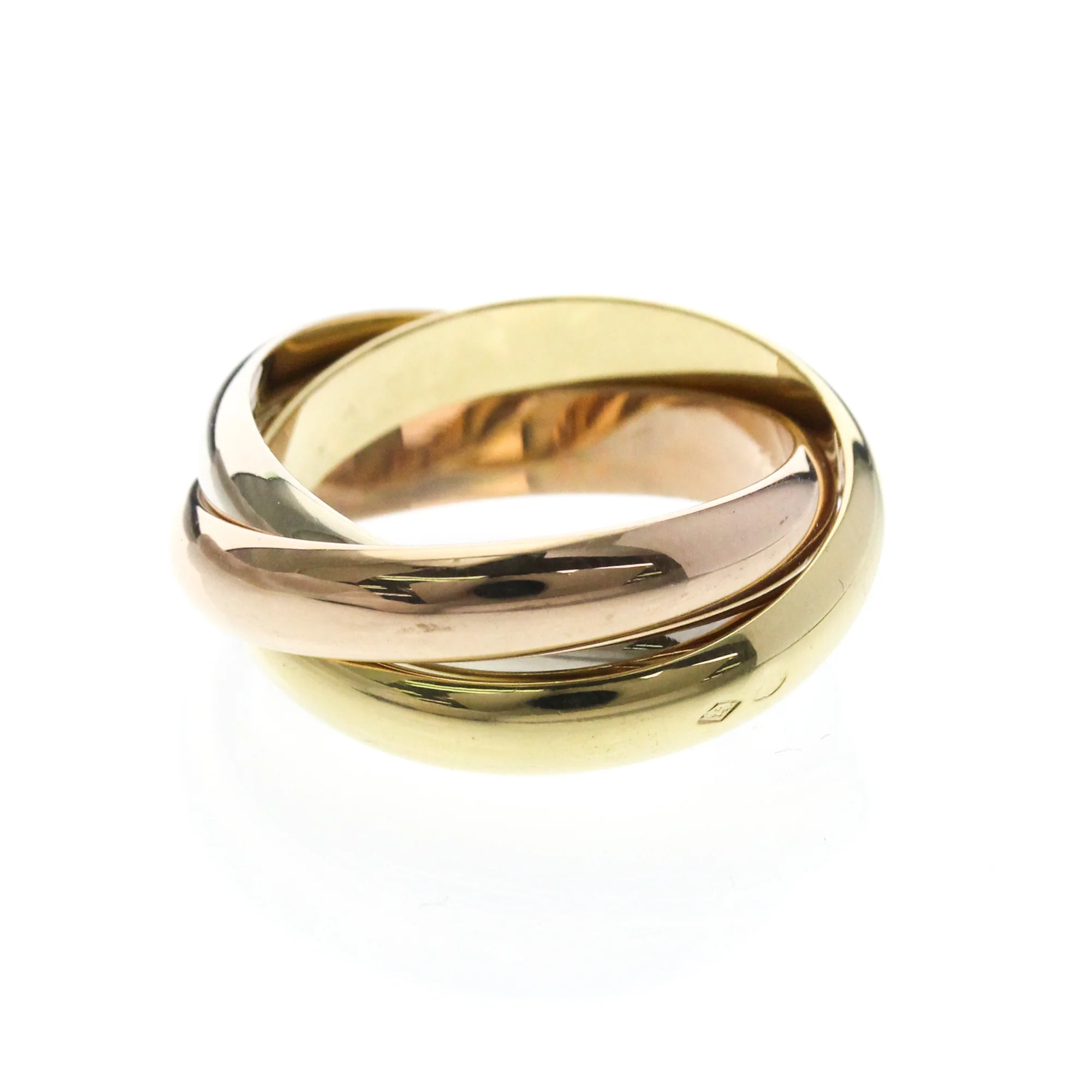 Vendome Louis Cartier Band Ring 18K Tricolor Gold - Image 4
