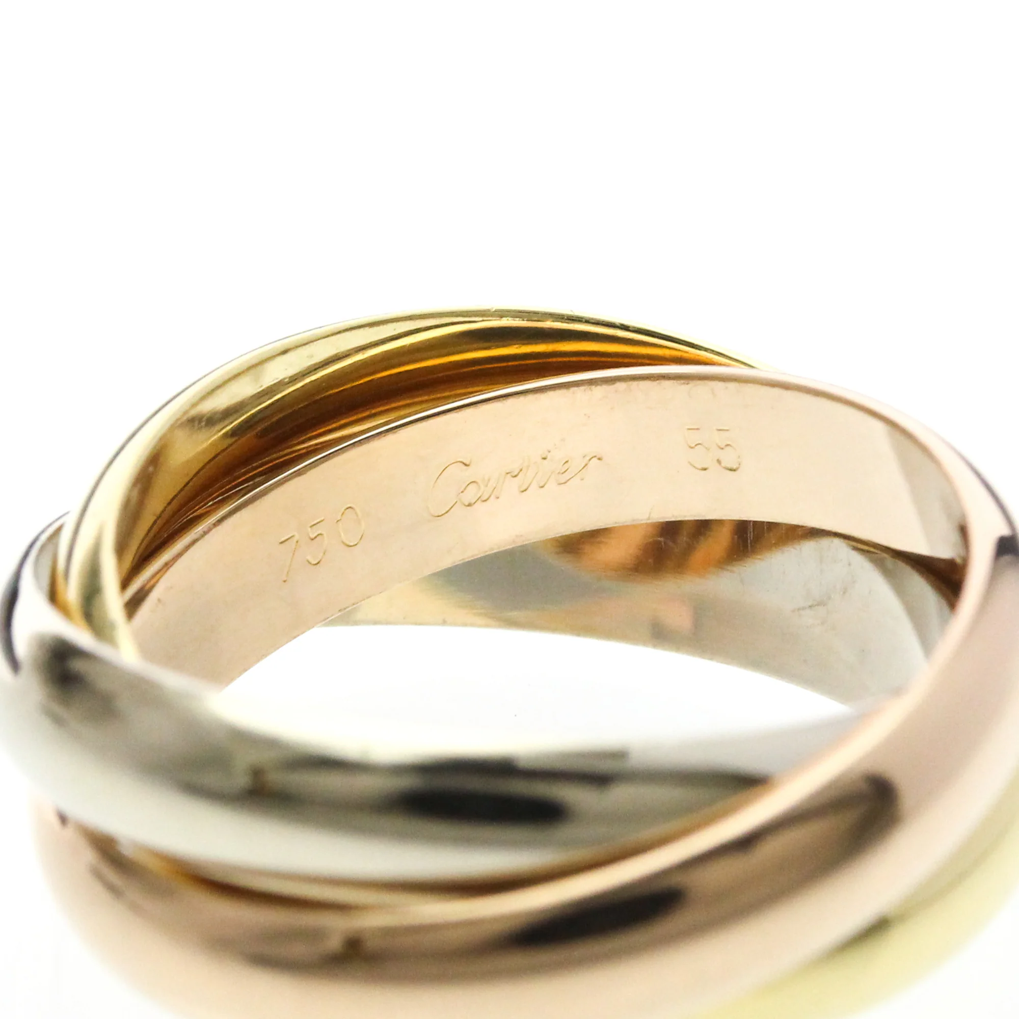 Vendome Louis Cartier Band Ring 18K Tricolor Gold - Image 7