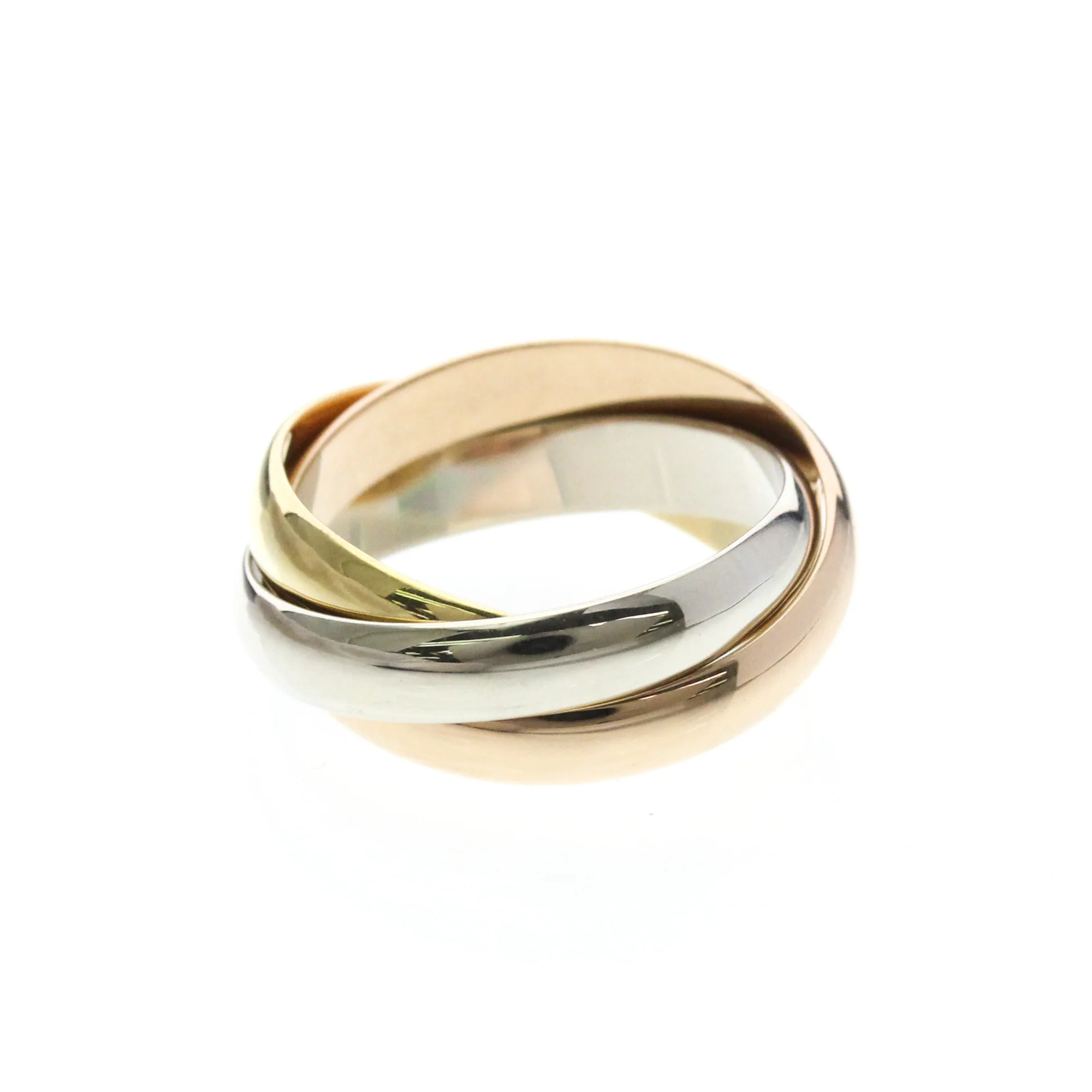 Vendome Louis Cartier Band Ring 18K Tricolor Gold - Image 3