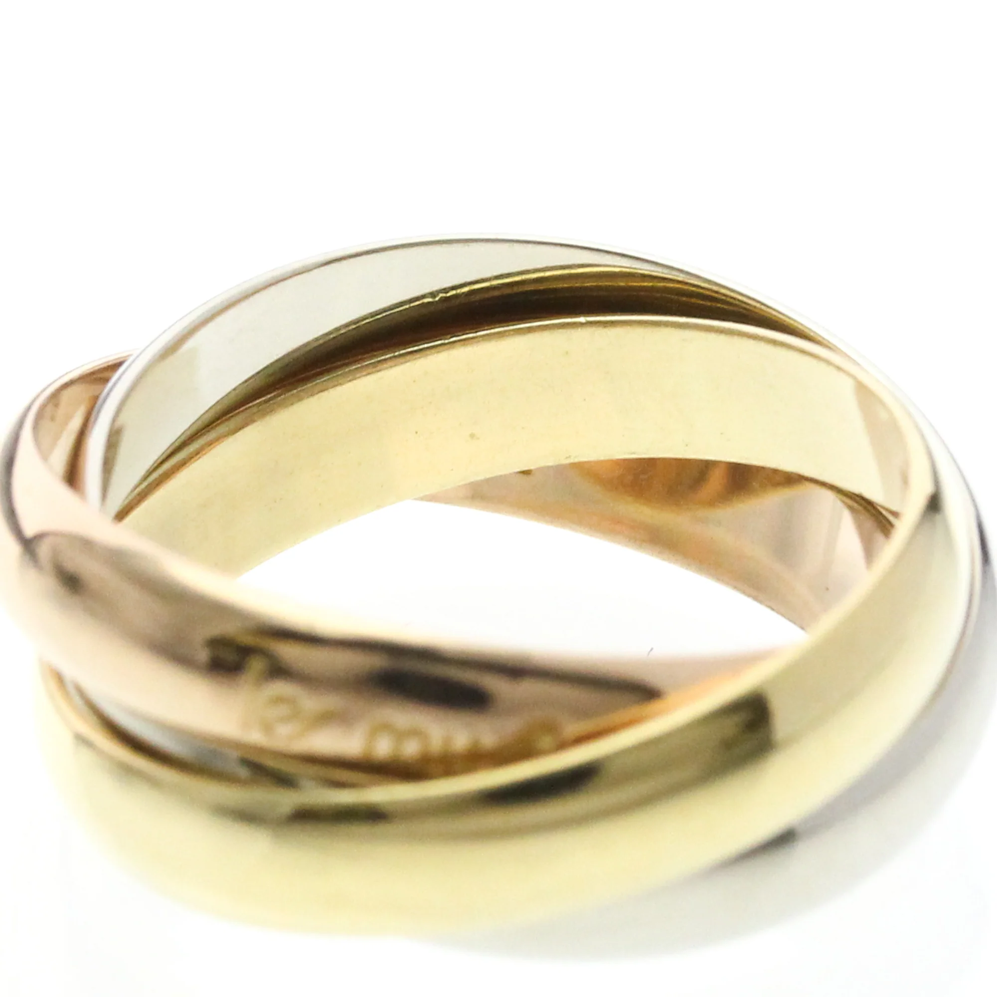 Vendome Louis Cartier Band Ring 18K Tricolor Gold - Image 5