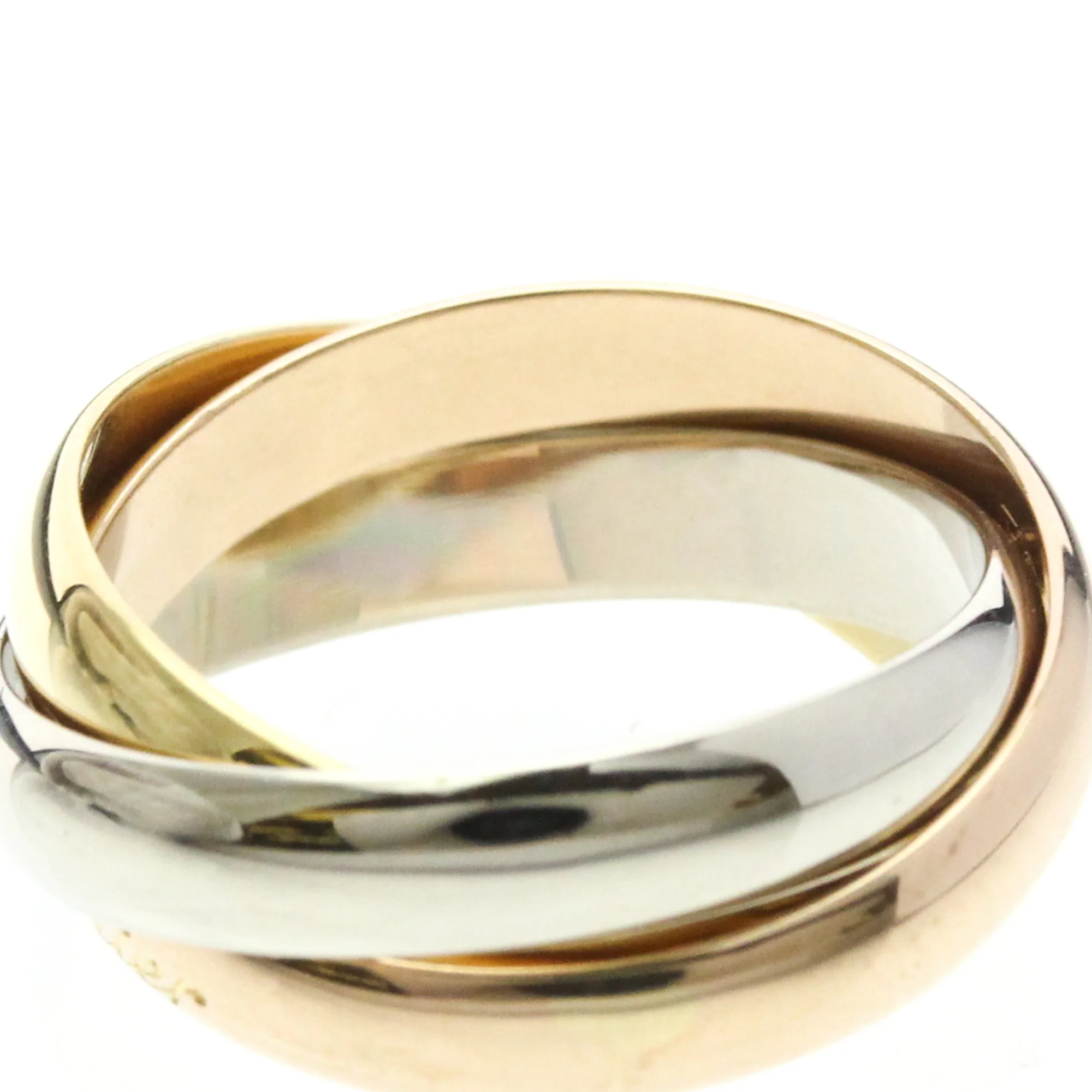 Vendome Louis Cartier Band Ring 18K Tricolor Gold - Image 6