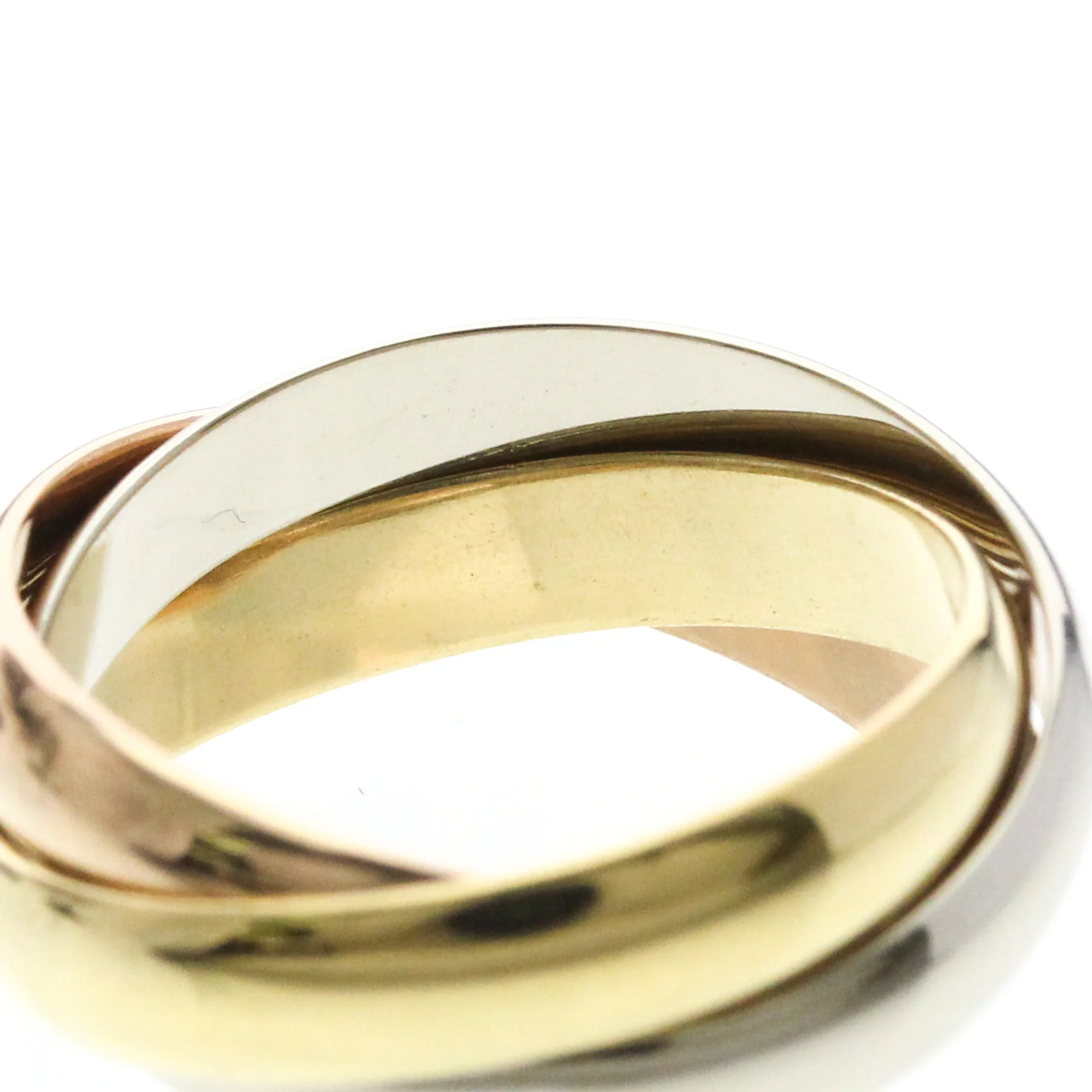Vendome Louis Cartier Band Ring 18K Tricolor Gold - Image 8