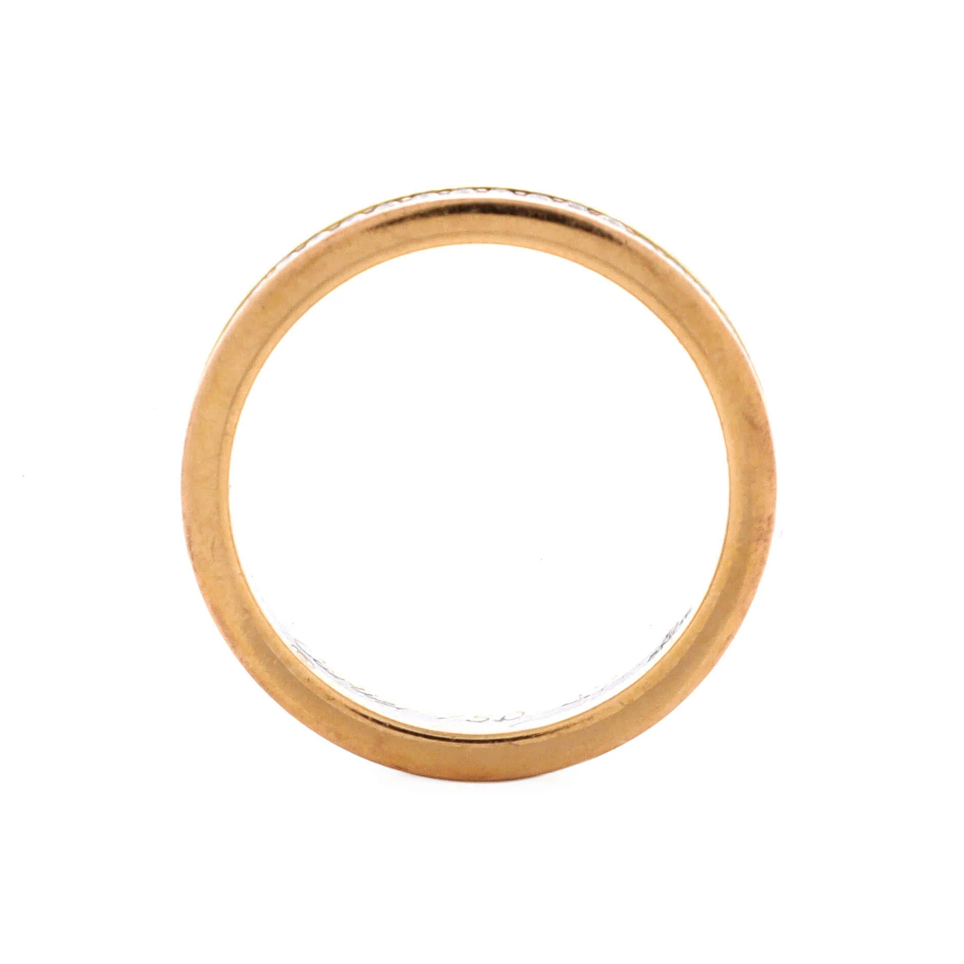 Vendome Louis Cartier Wedding Band Ring 18K Tricolor Gold with Diamonds - Image 2