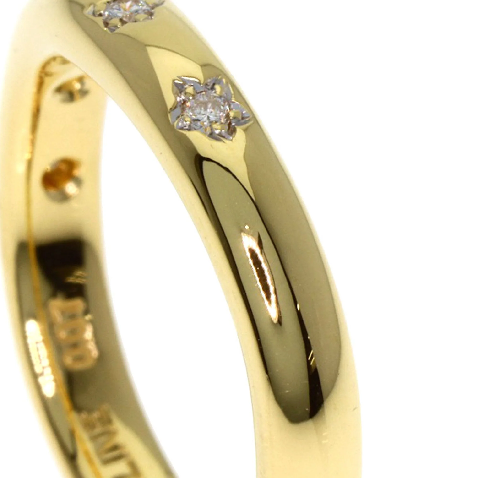 Band Ring 18K Yellow Gold With Diamond - Image 8