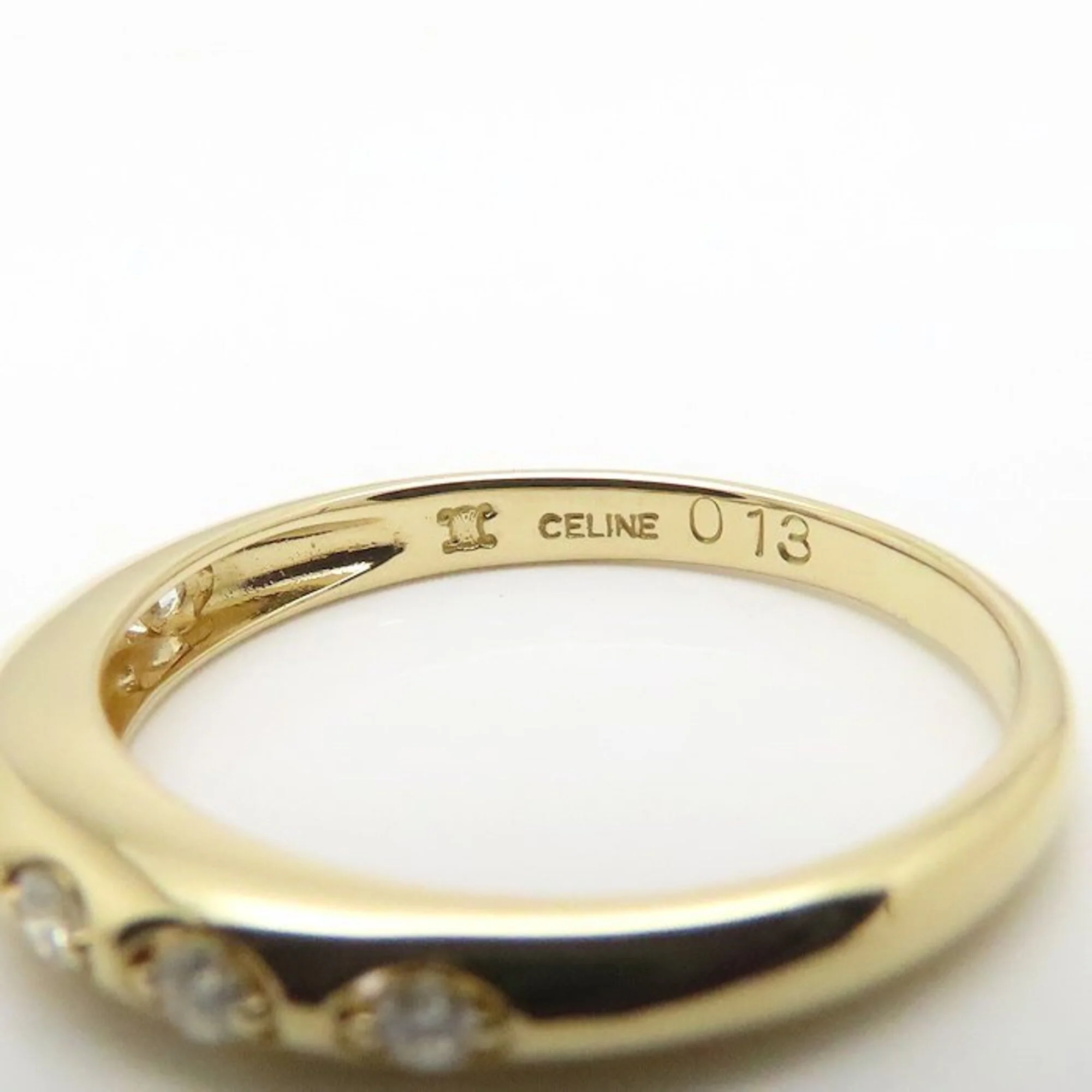 Ring 18K Yellow Gold With Diamond 0.13ct - Image 8