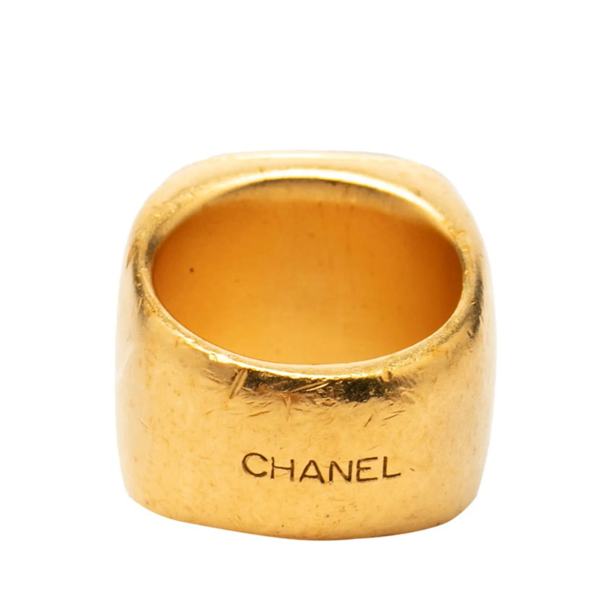 CC Logo Ring Gold-Tone Metal - Image 4