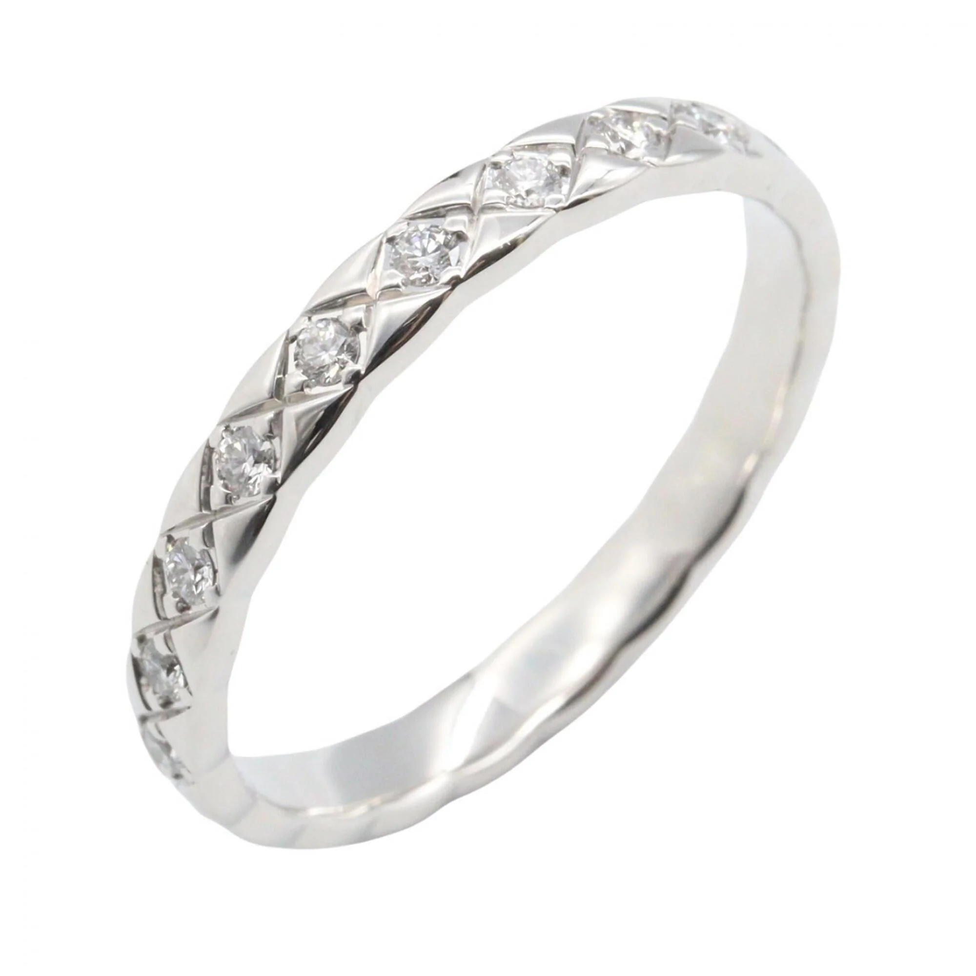 Coco Crush One Band Ring 18K White Gold