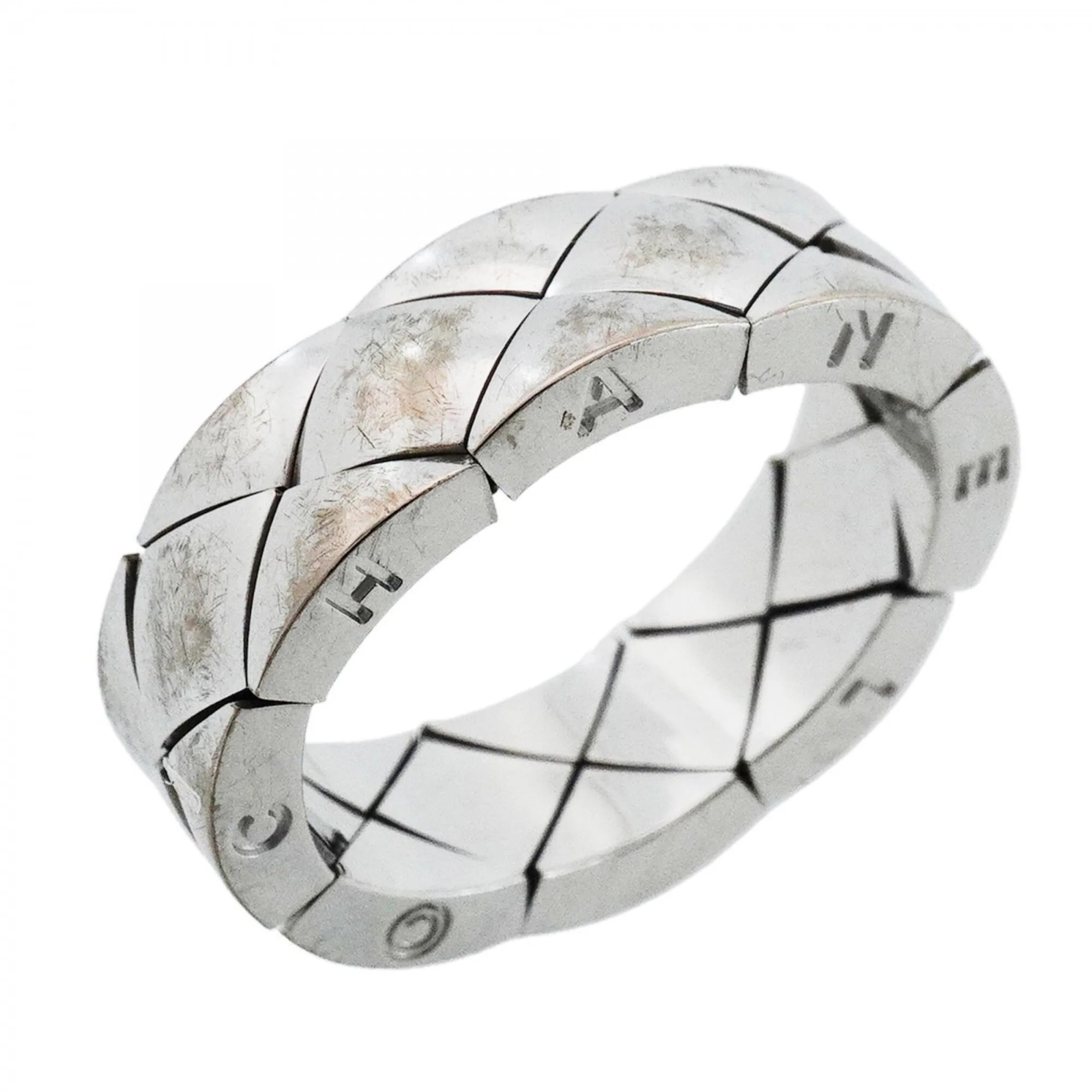 Matelassé Ring 18K White Gold