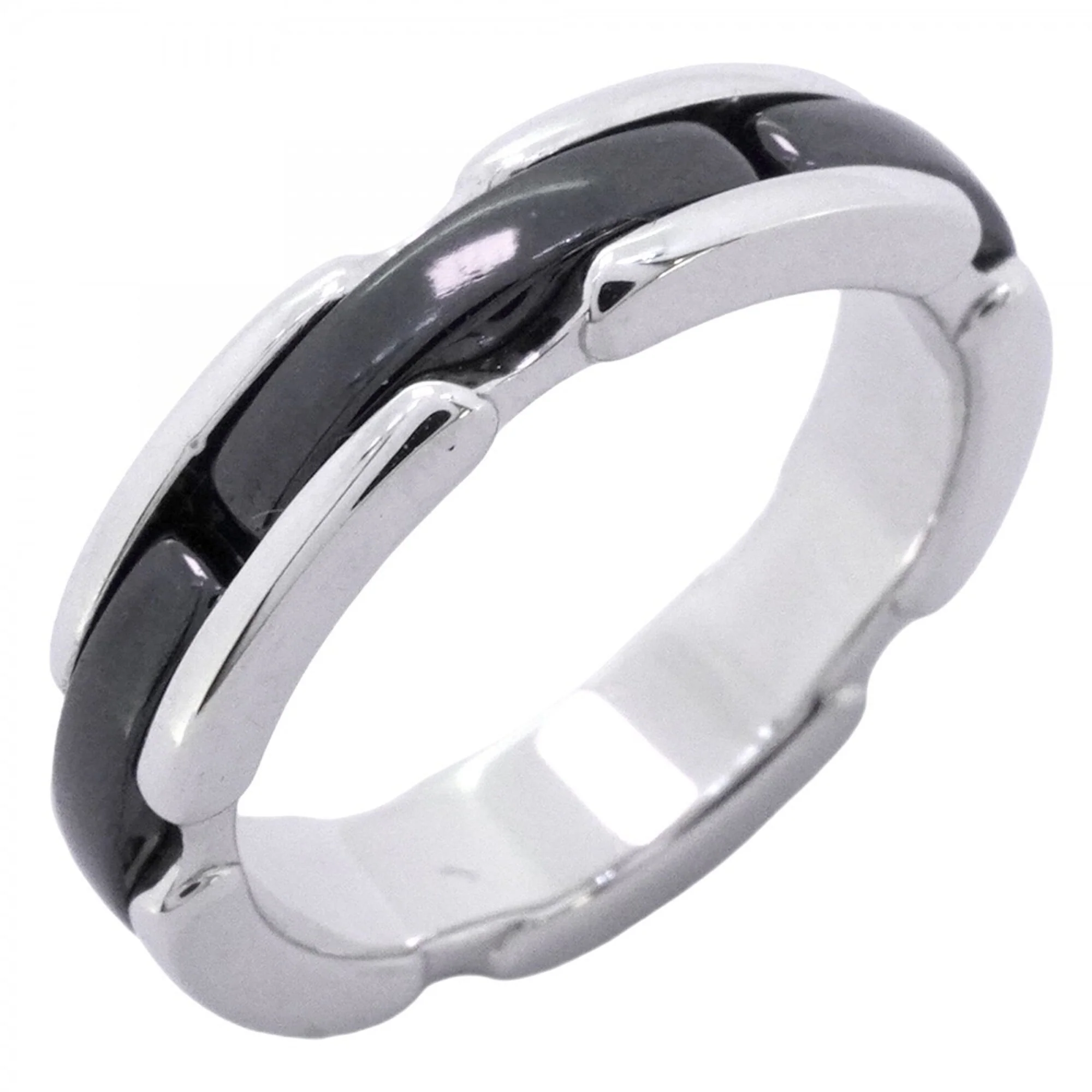 Ring 18K White Gold and Ceramic