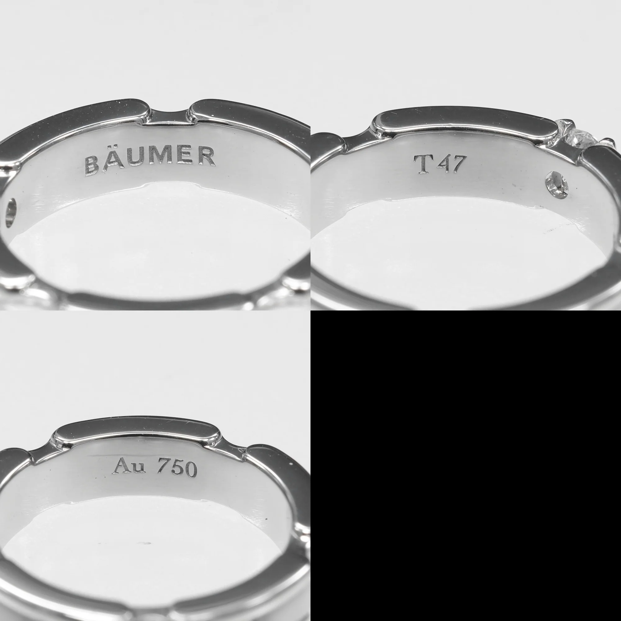 Ring Ceramic and 18K White Gold Small With Diamond - Image 3
