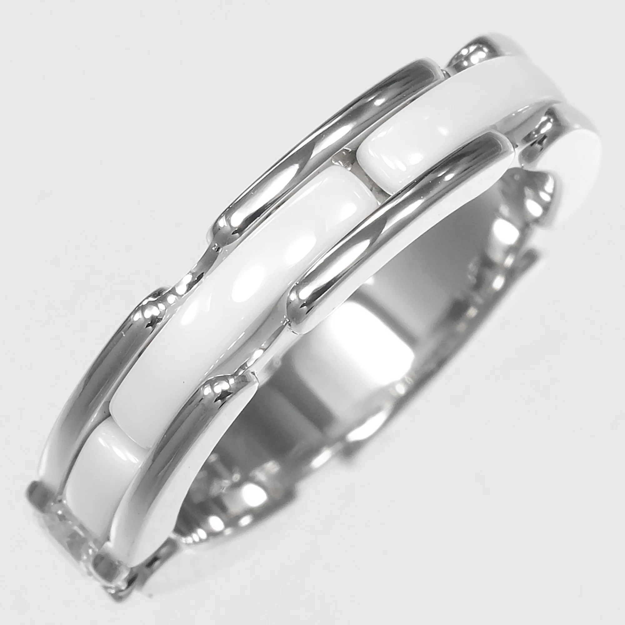Ring Ceramic and 18K White Gold Small With Diamond - Image 6