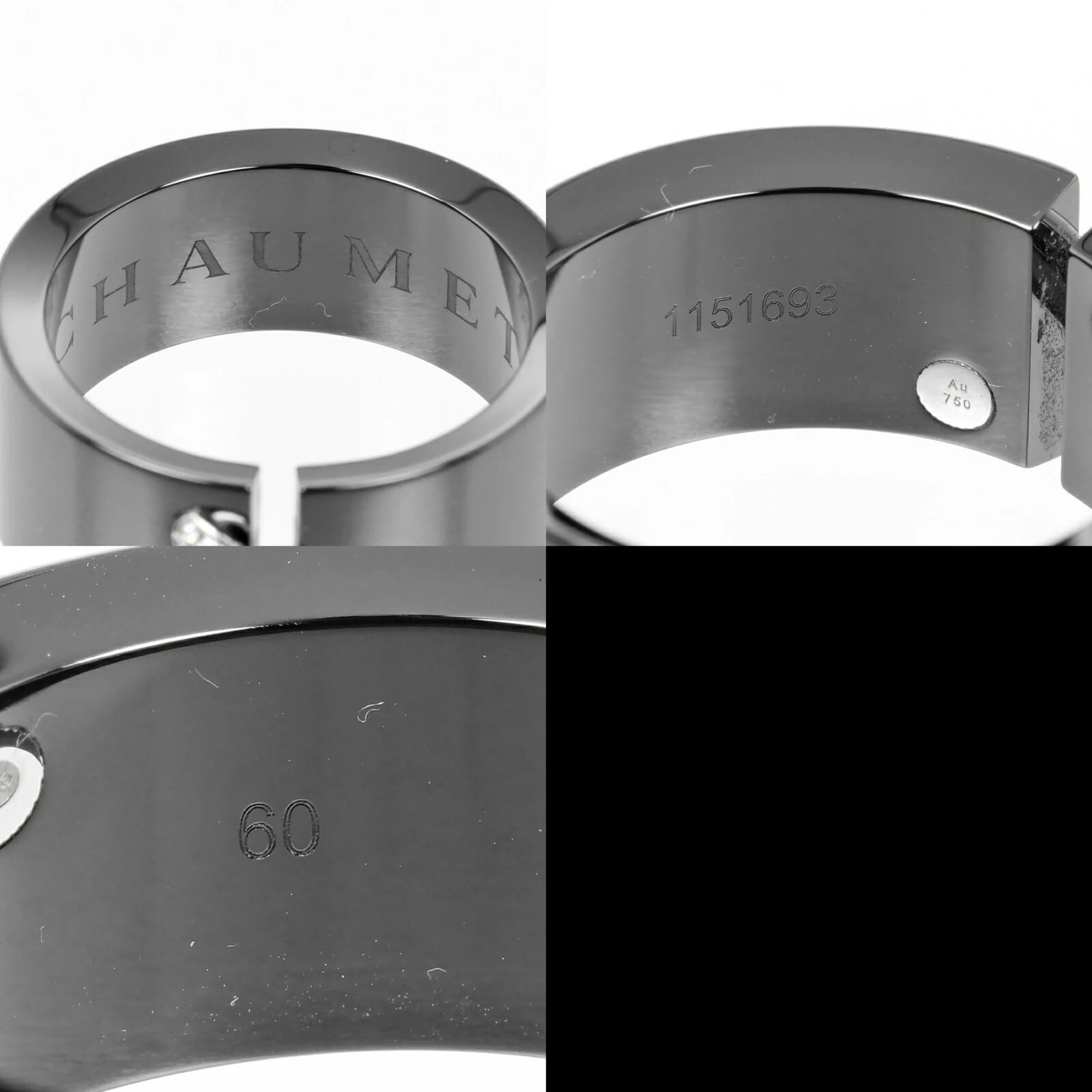 Lien Ring Ceramic and 18K White Gold with Diamond - Image 4