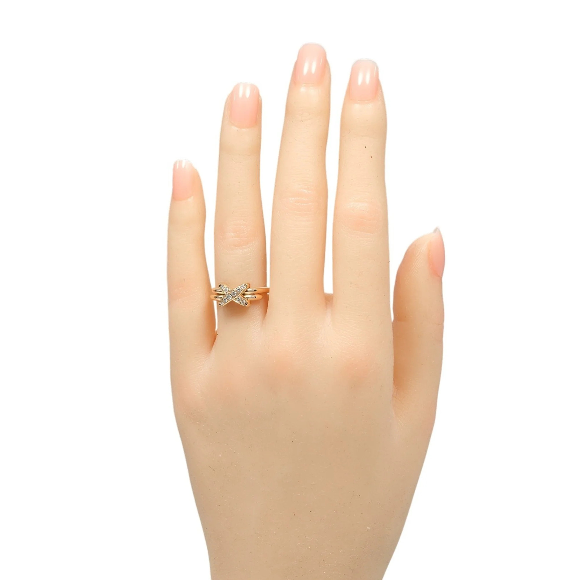 Liens Band Ring 18K Rose Gold with Diamond - Image 2