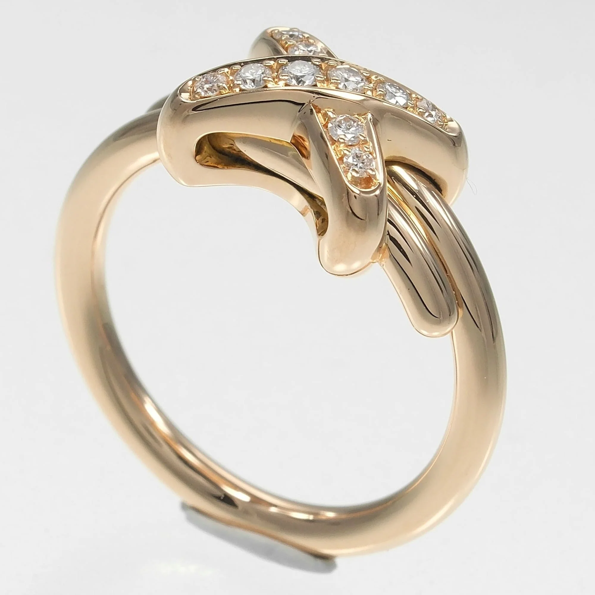Liens Band Ring 18K Rose Gold with Diamond - Image 3