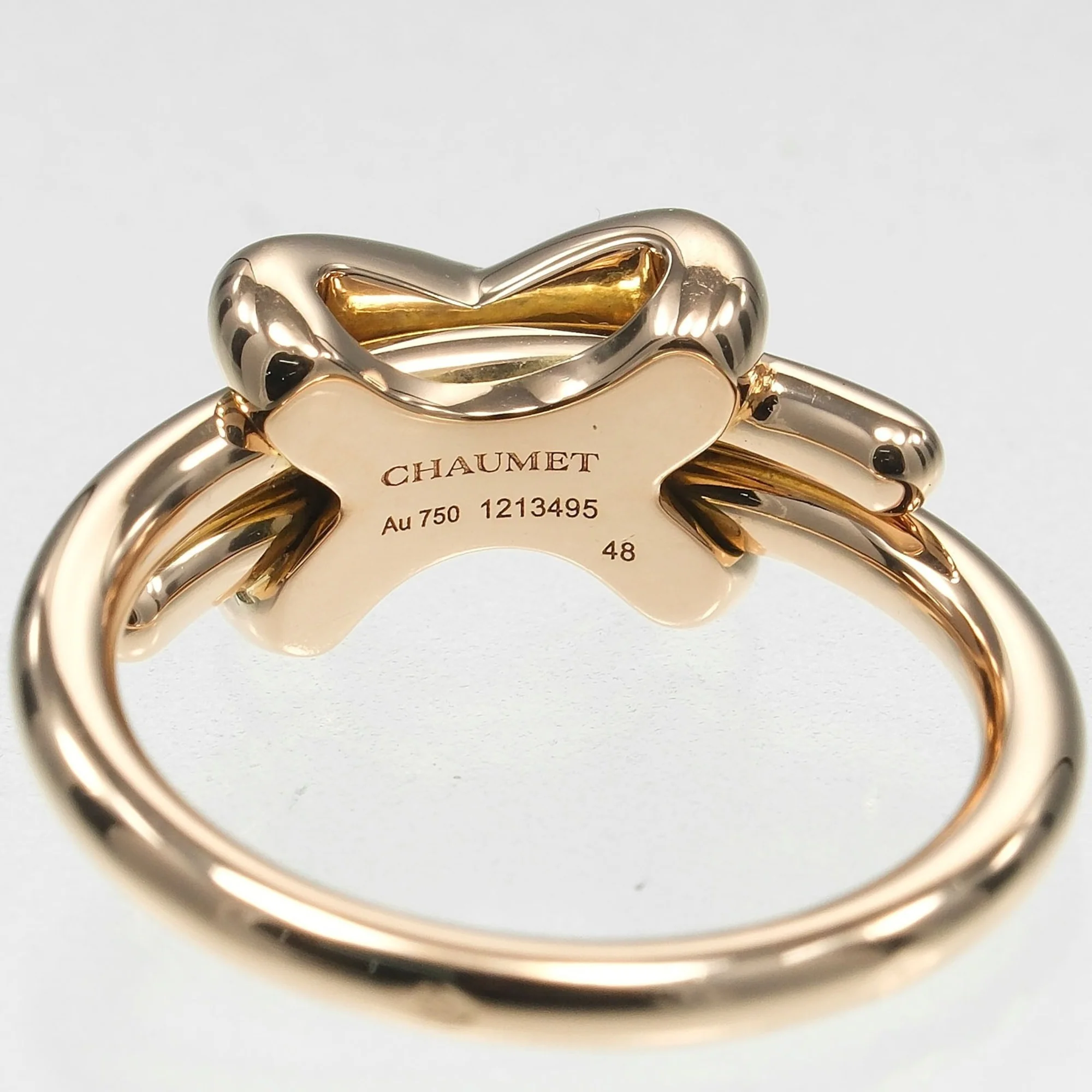 Liens Band Ring 18K Rose Gold with Diamond - Image 4