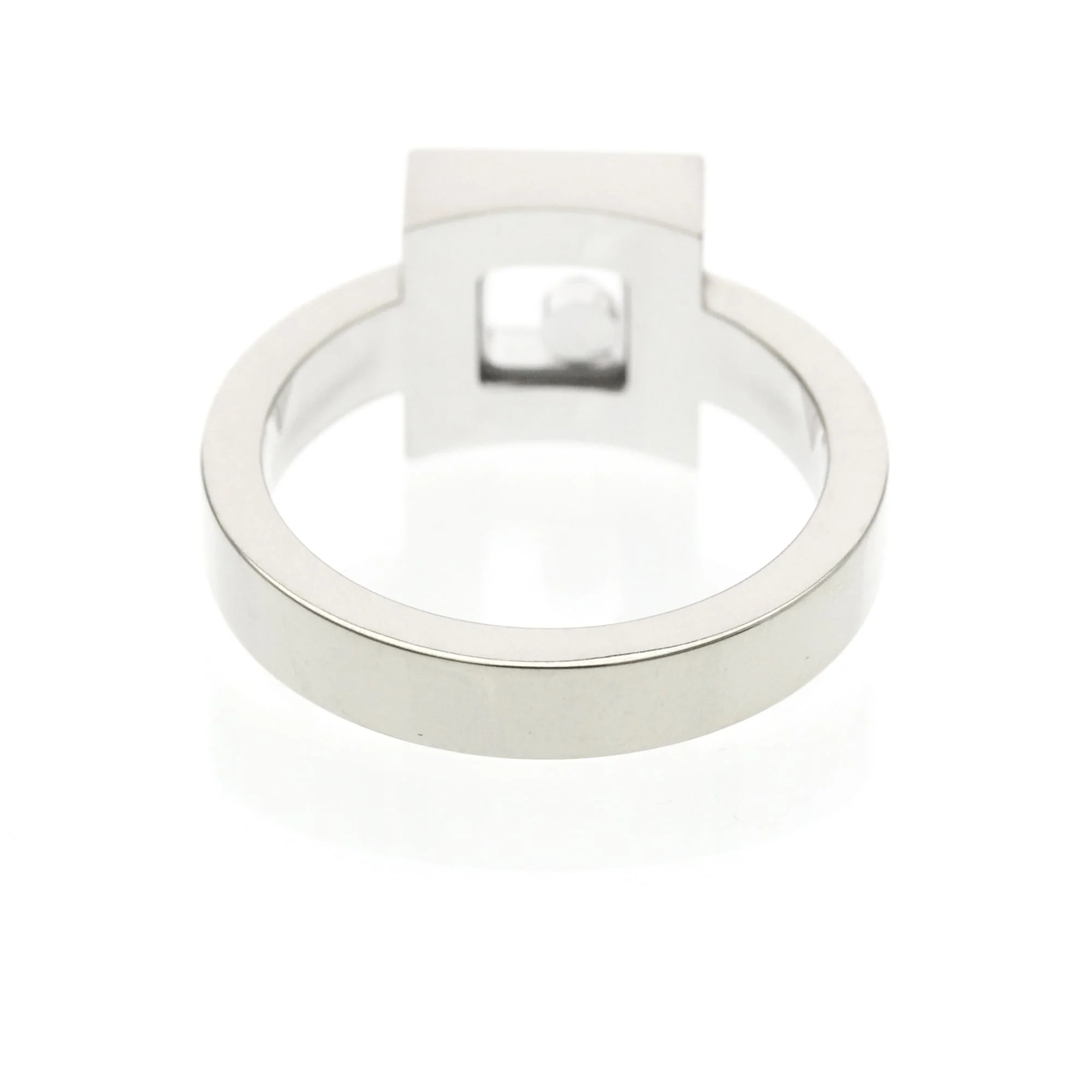 Band Ring 18K White Gold with Diamond - Image 3