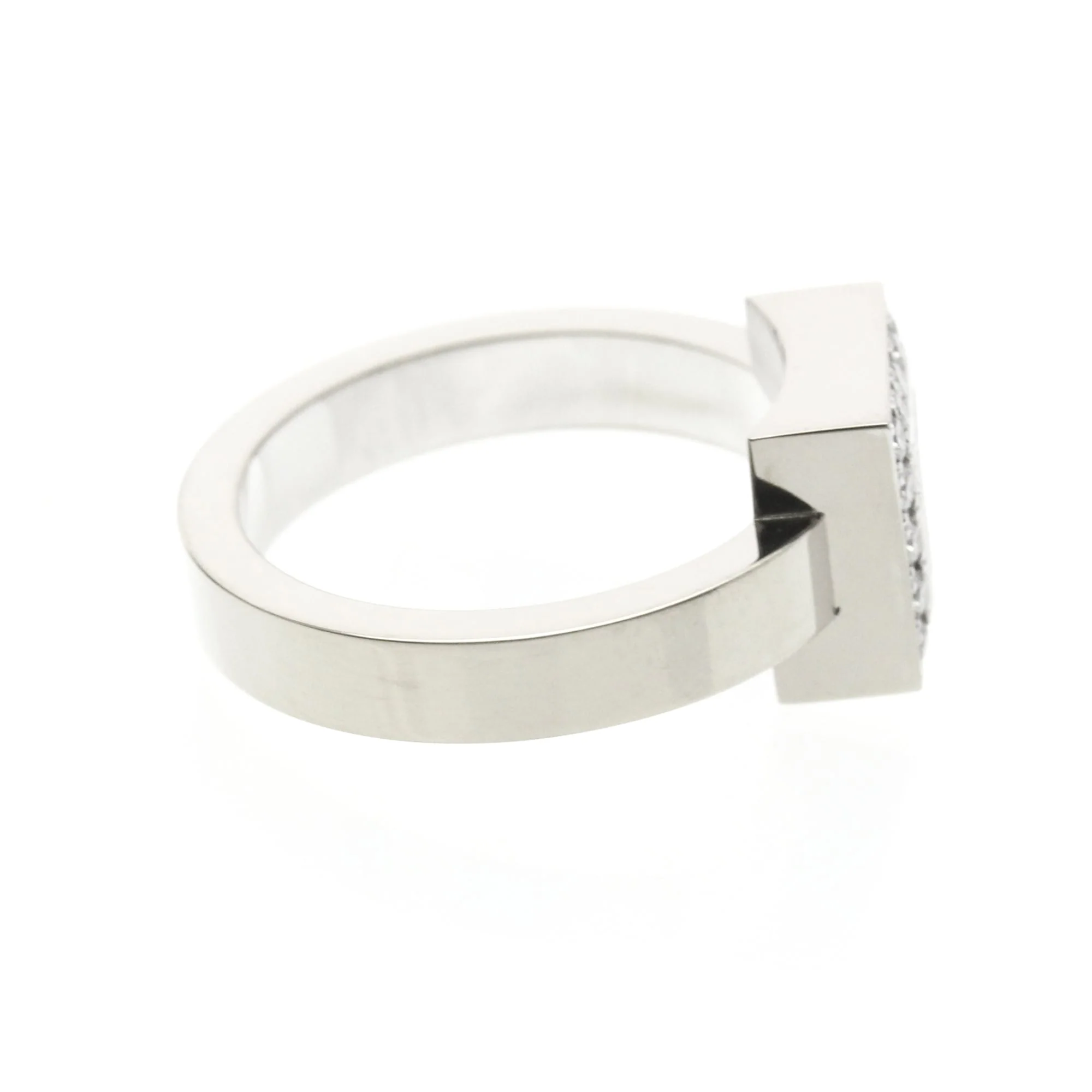 Band Ring 18K White Gold with Diamond - Image 4