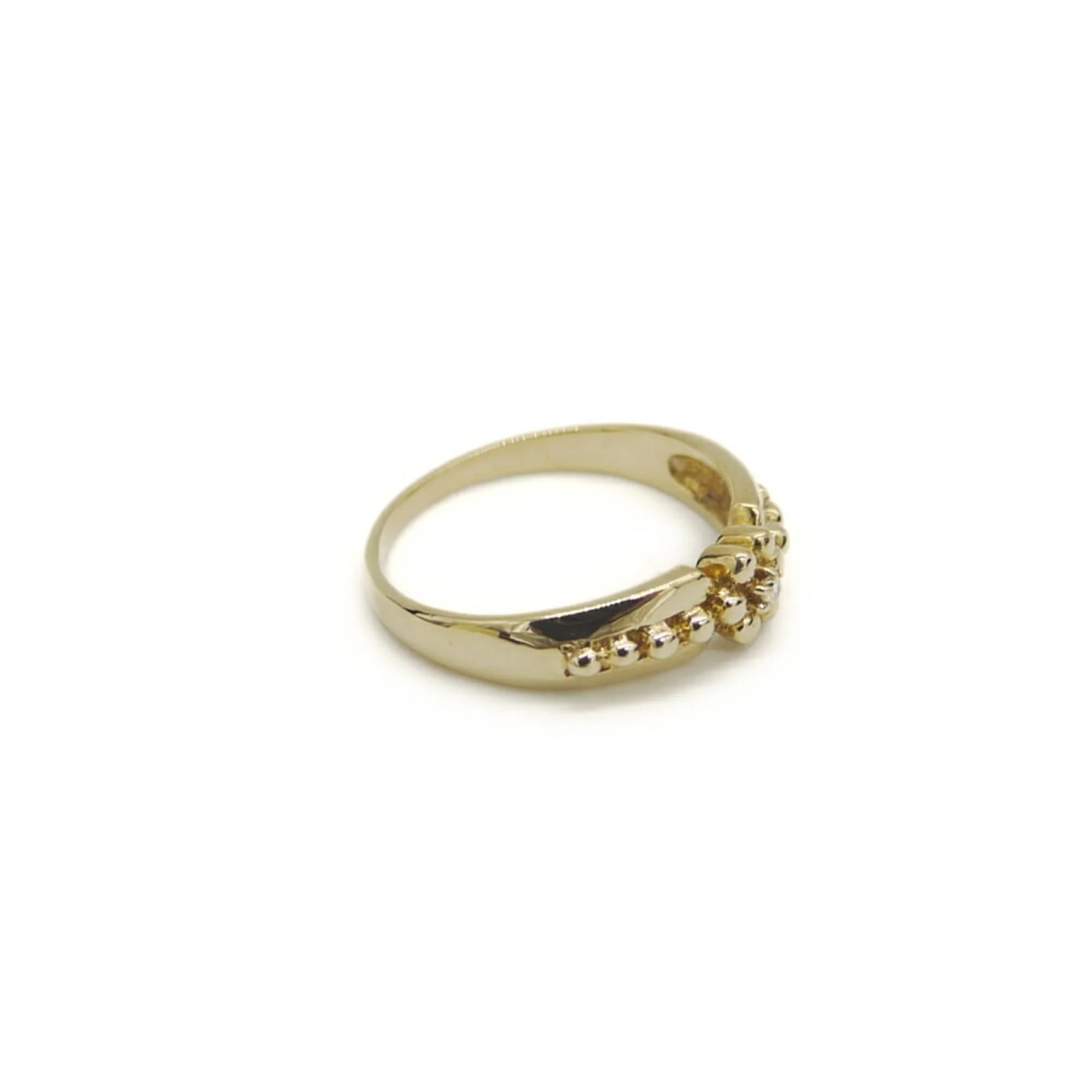 Band Ring 18K Yellow Gold with Diamond - Image 2