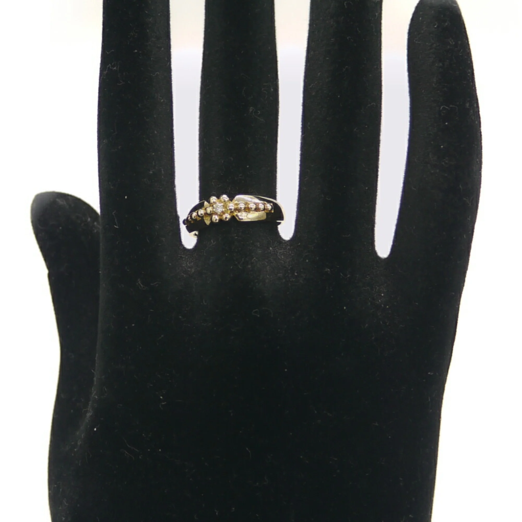 Band Ring 18K Yellow Gold with Diamond - Image 6