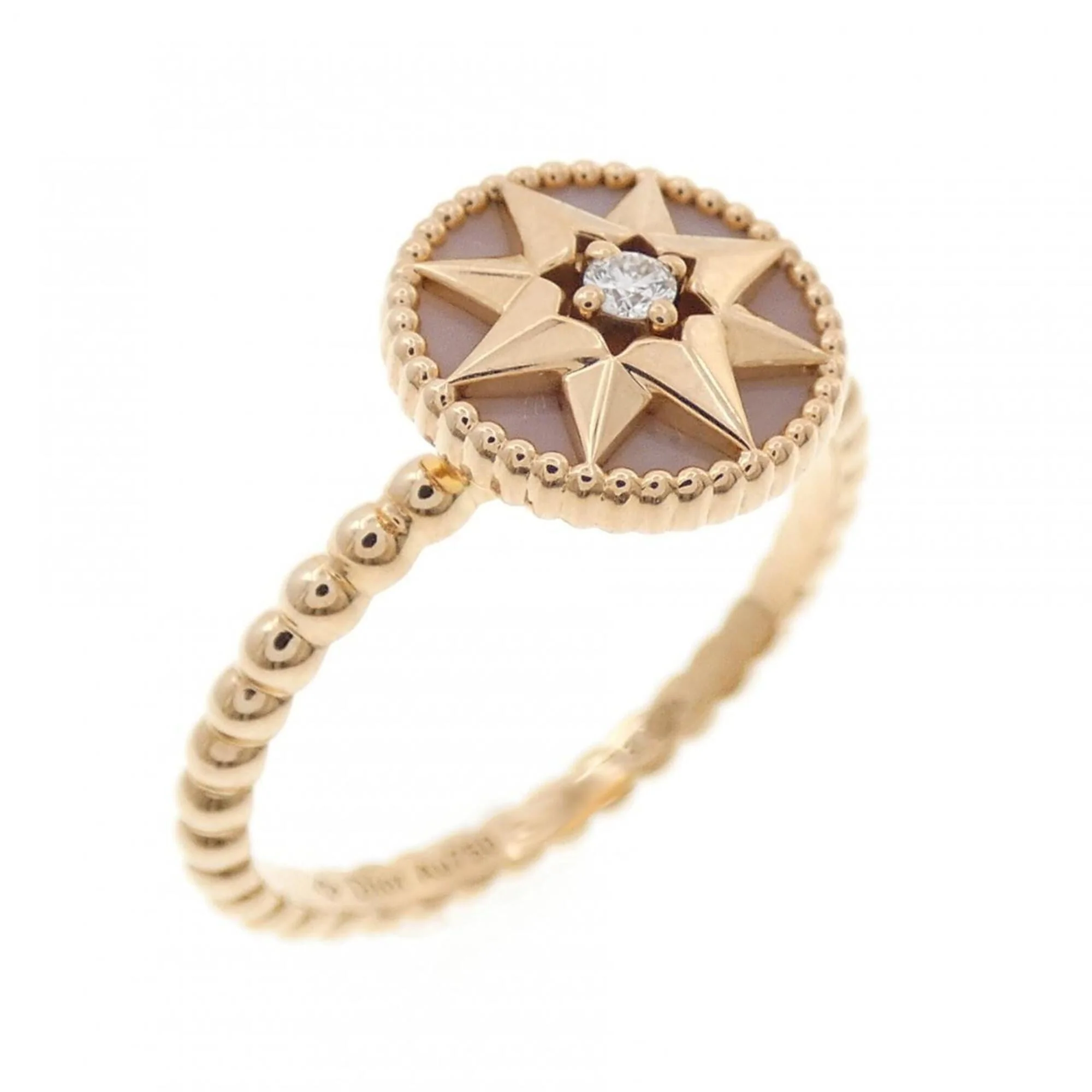 Ring 18K Rose Gold with Diamond and Opal