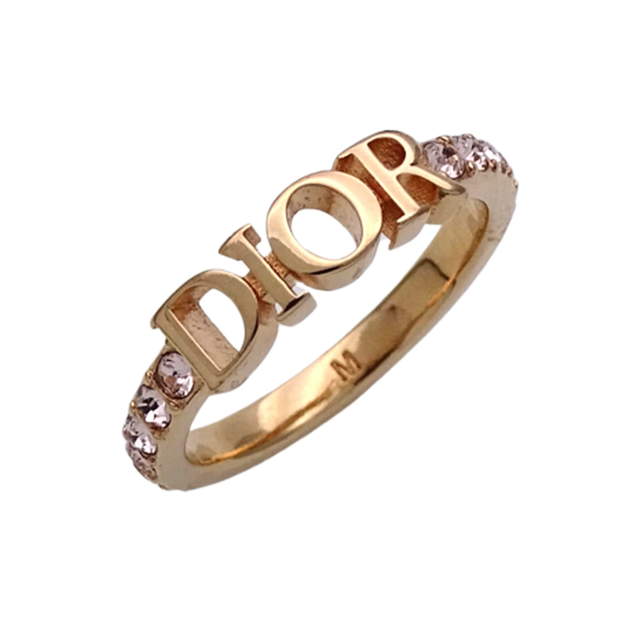 Ring Metal Gold Pink with Crystal