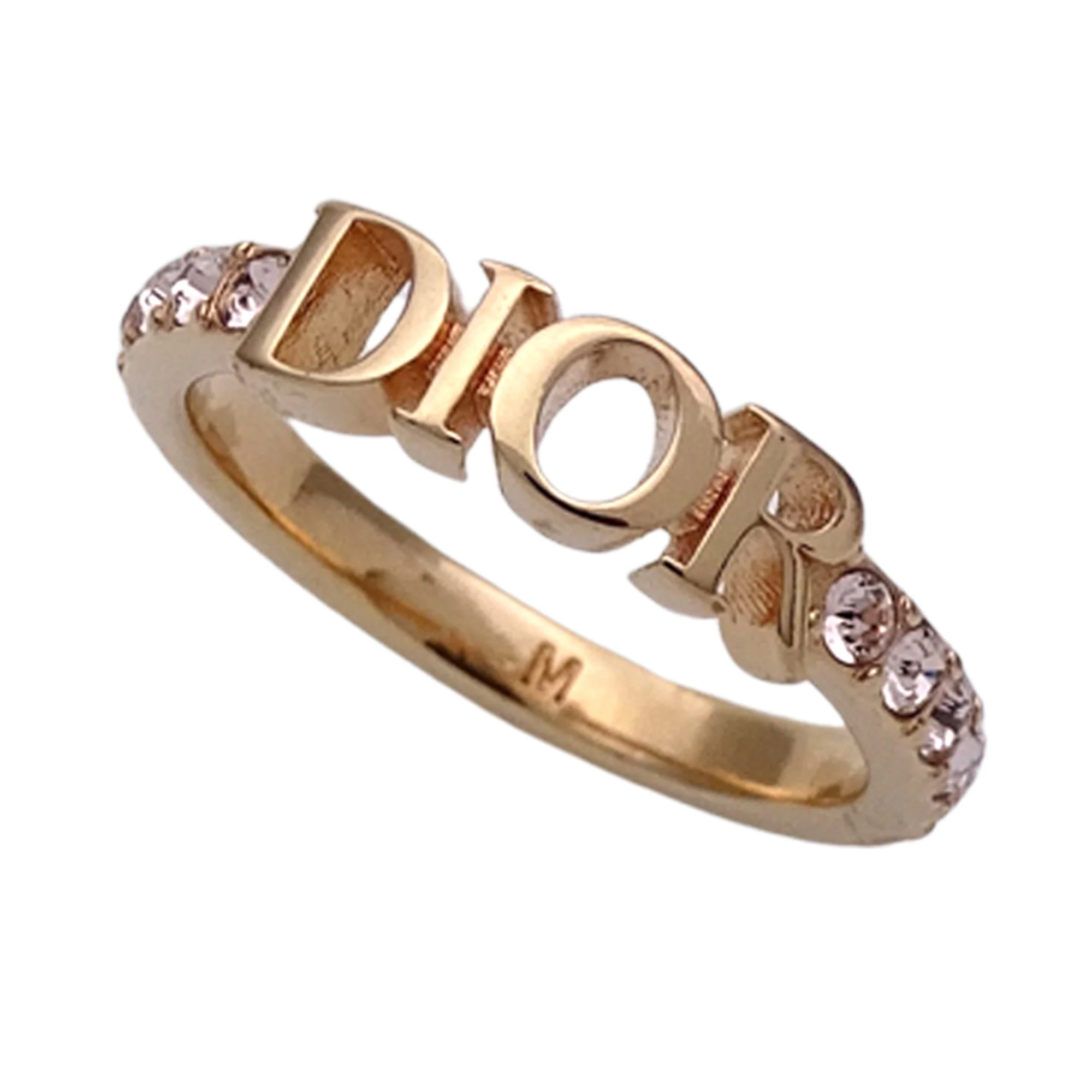 Ring Metal Gold Pink with Crystal - Image 2