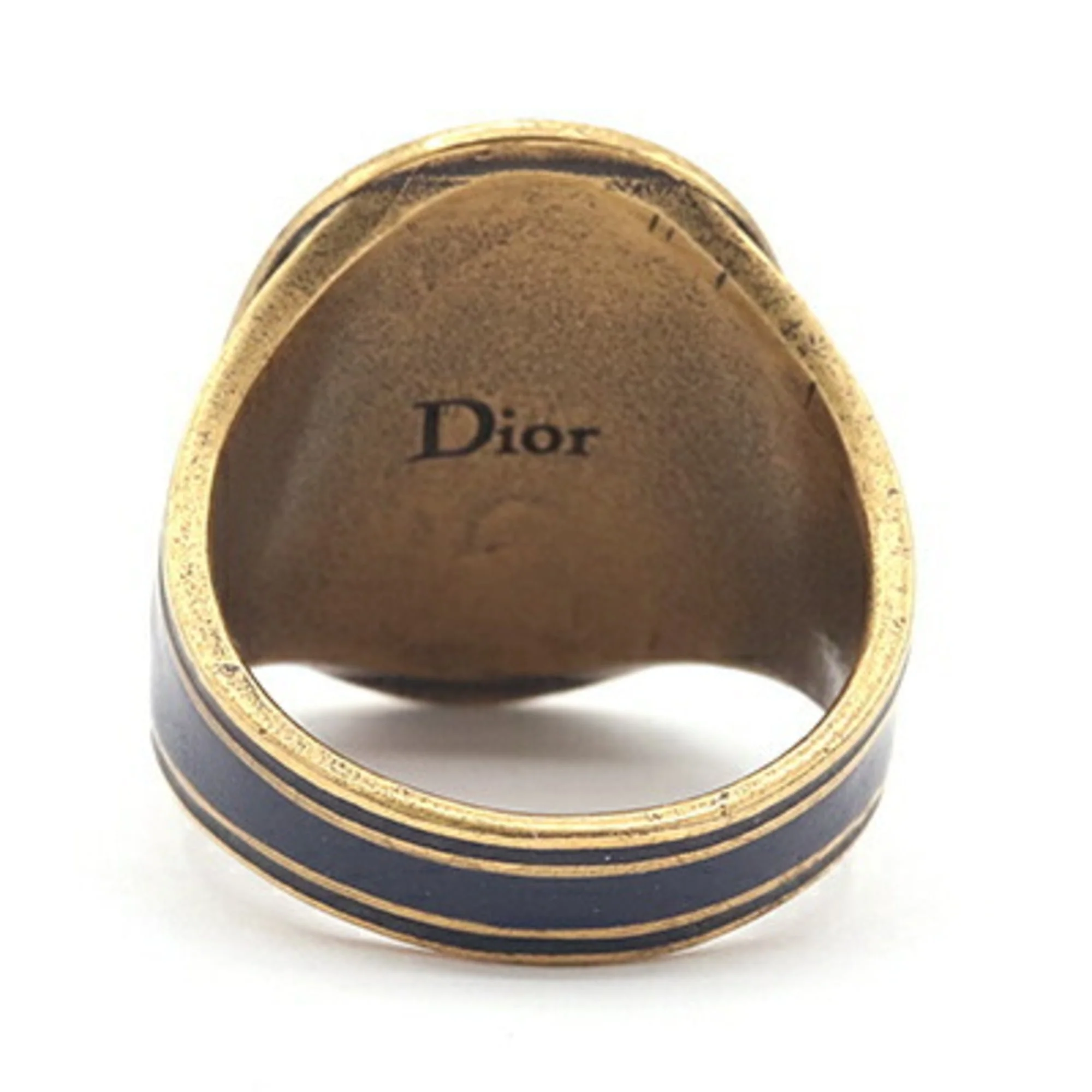 Ring Metal With Black and Navy Color Stone - Image 2