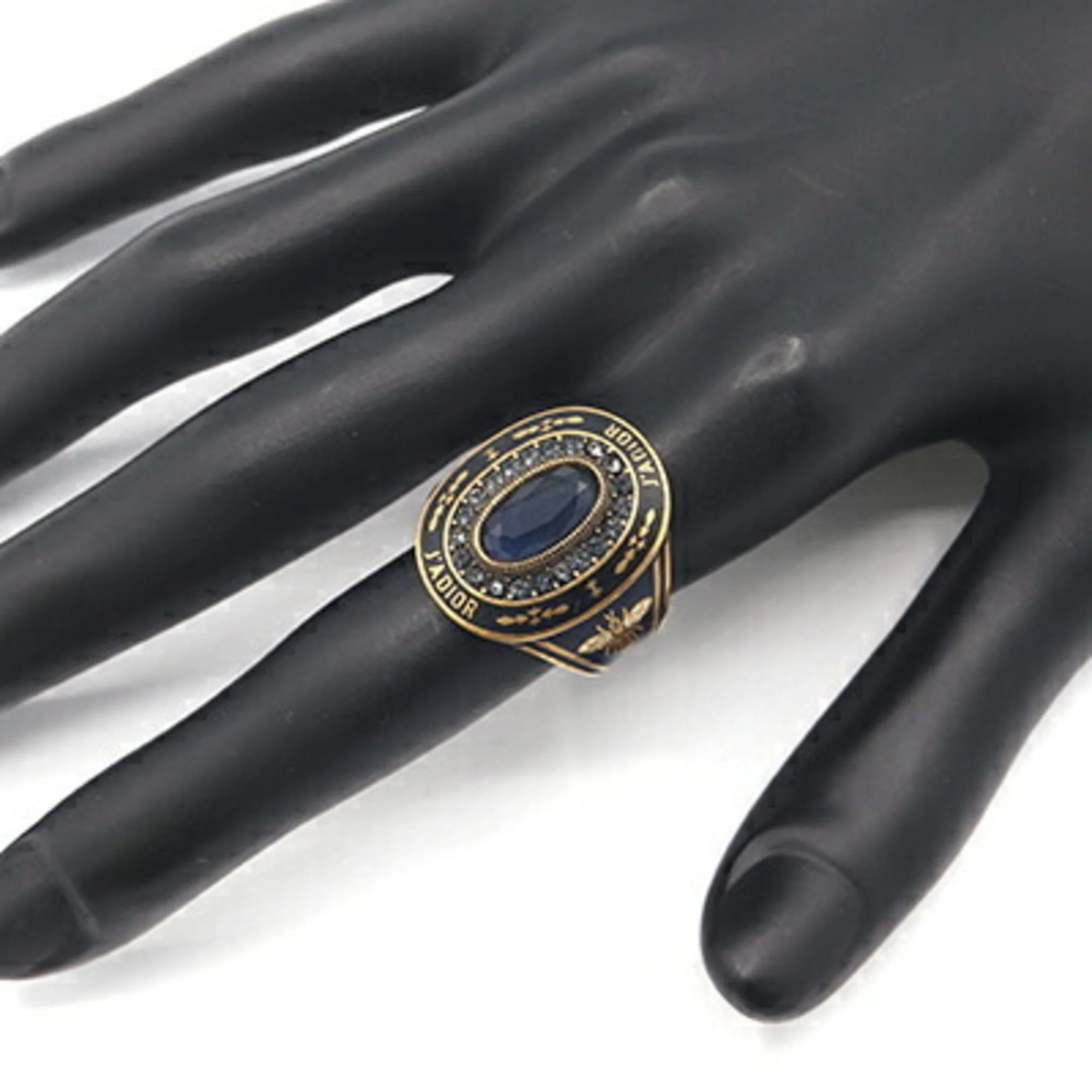 Ring Metal With Black and Navy Color Stone - Image 7