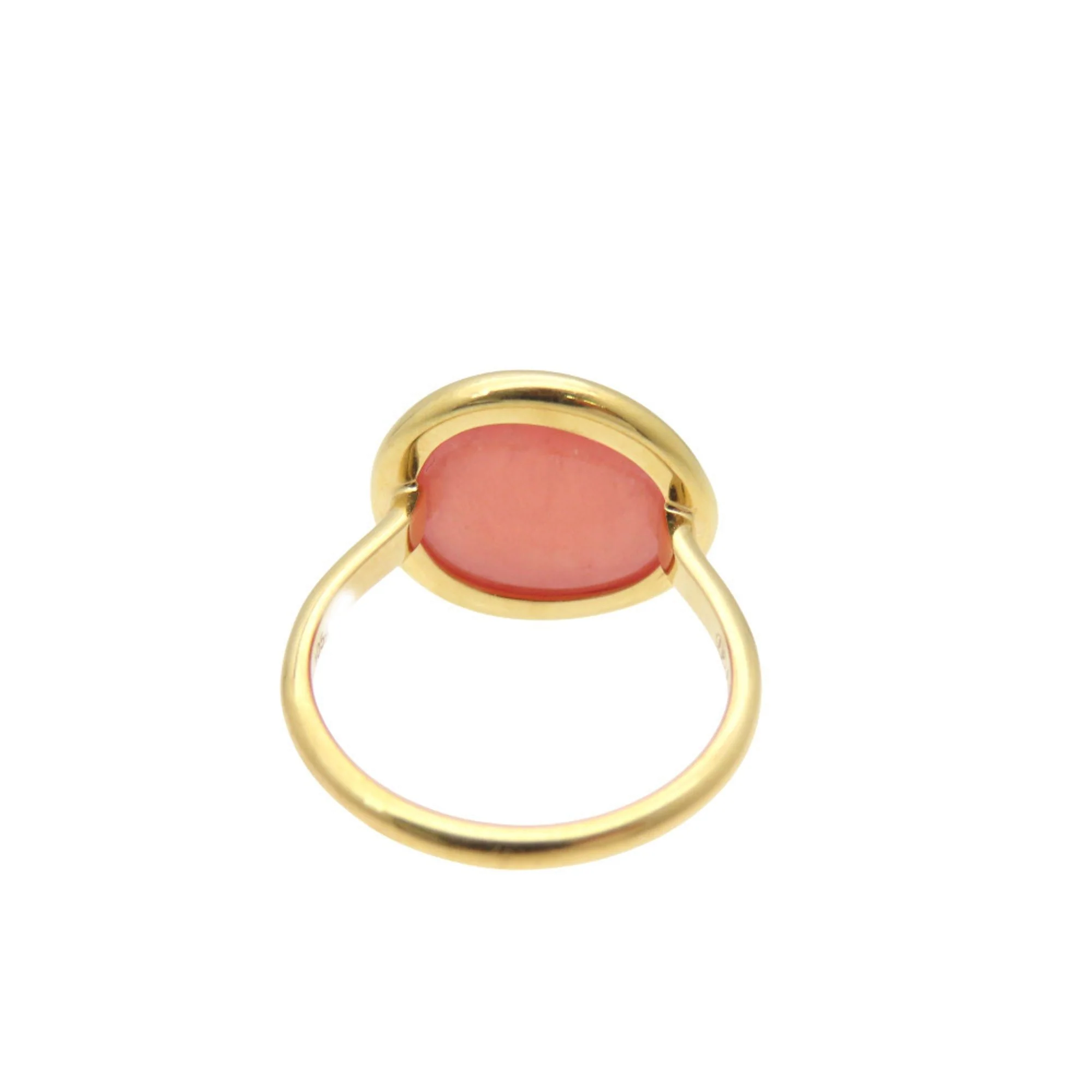 Band Ring 18K Yellow Gold With Rhodochrosite - Image 4