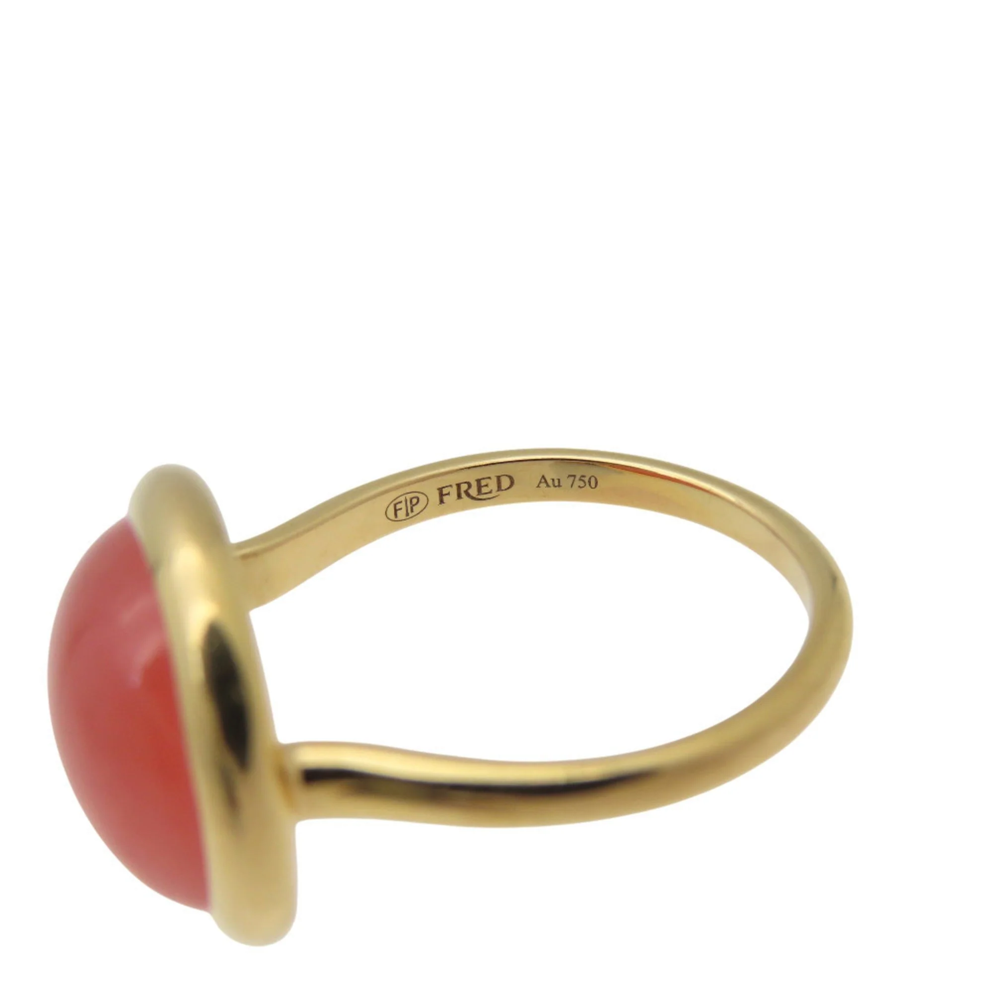 Band Ring 18K Yellow Gold With Rhodochrosite - Image 6