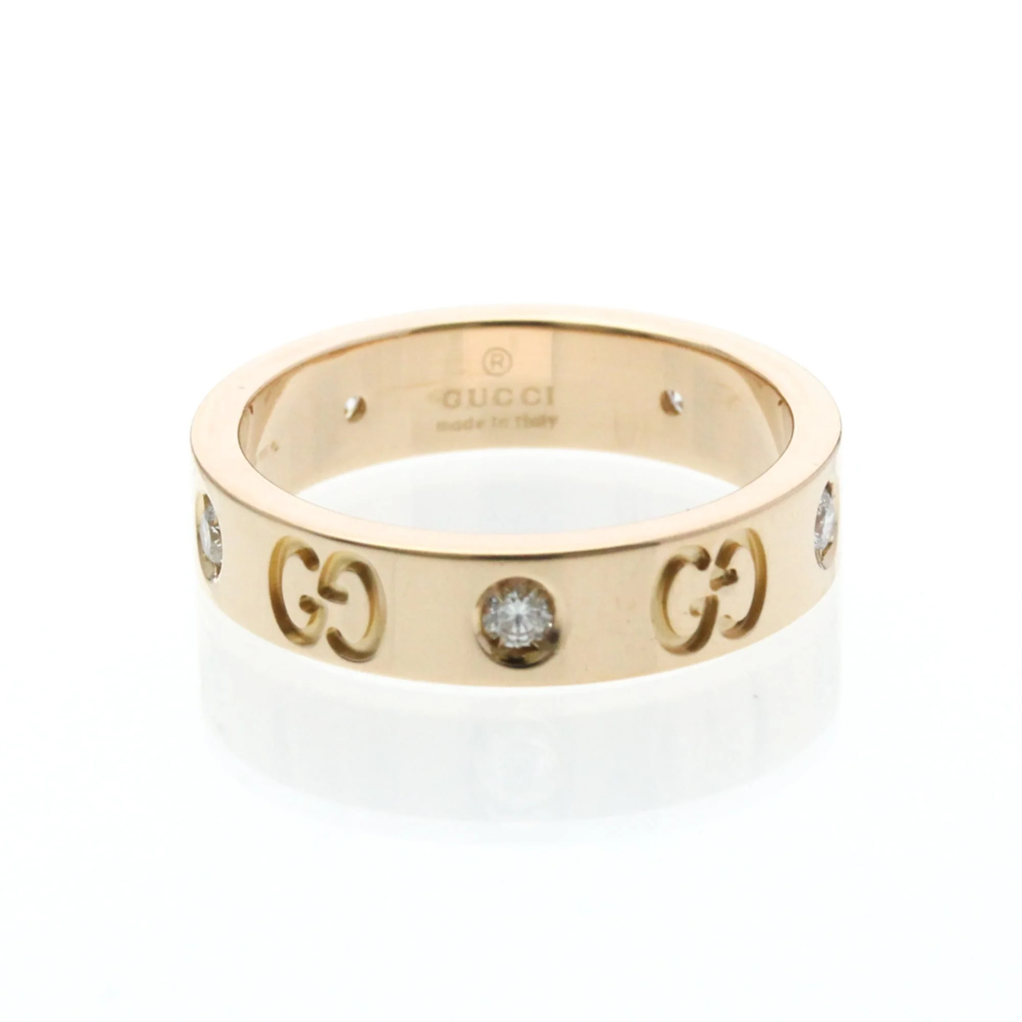 Band Ring 18K Rose Gold and Diamond