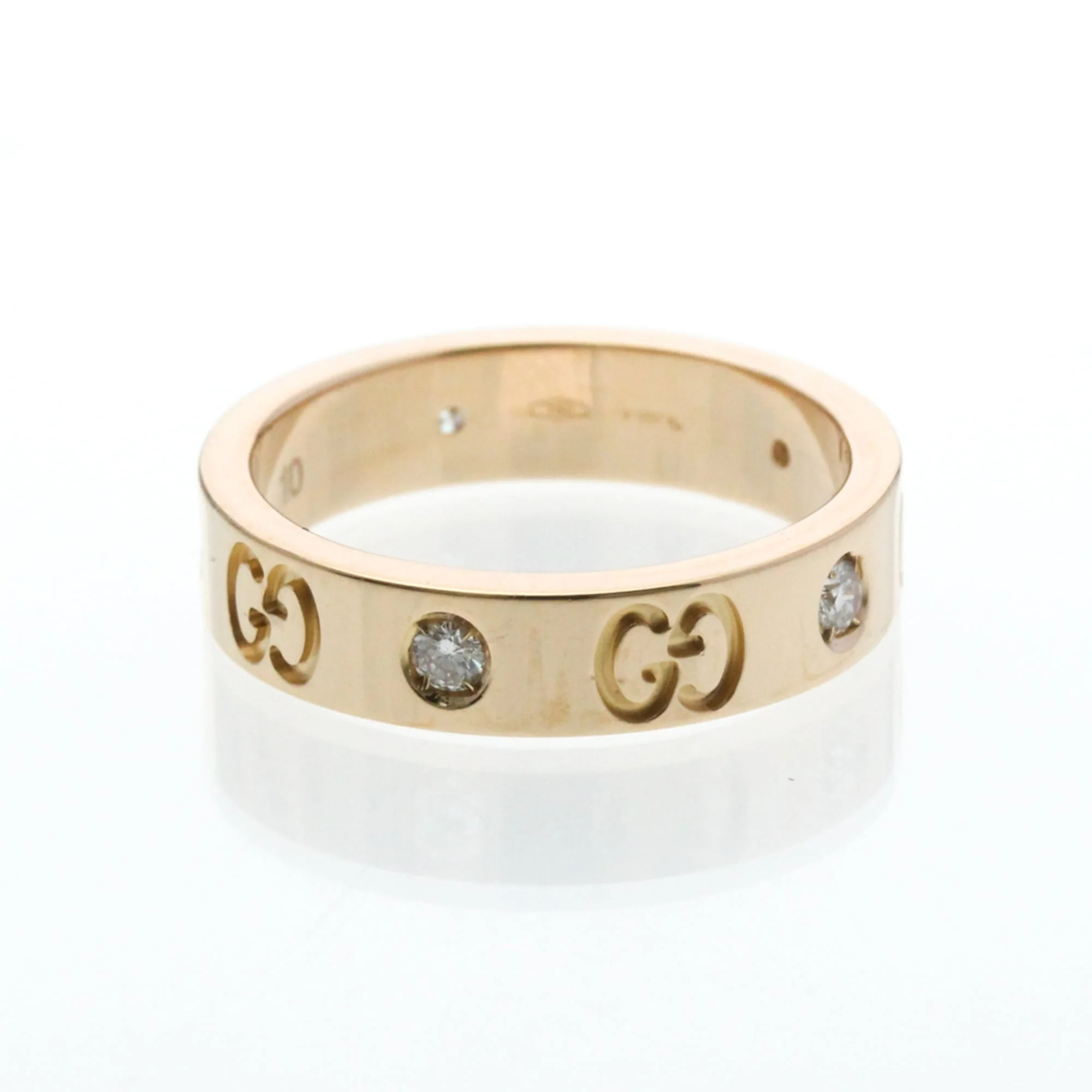 Band Ring 18K Rose Gold and Diamond - Image 2