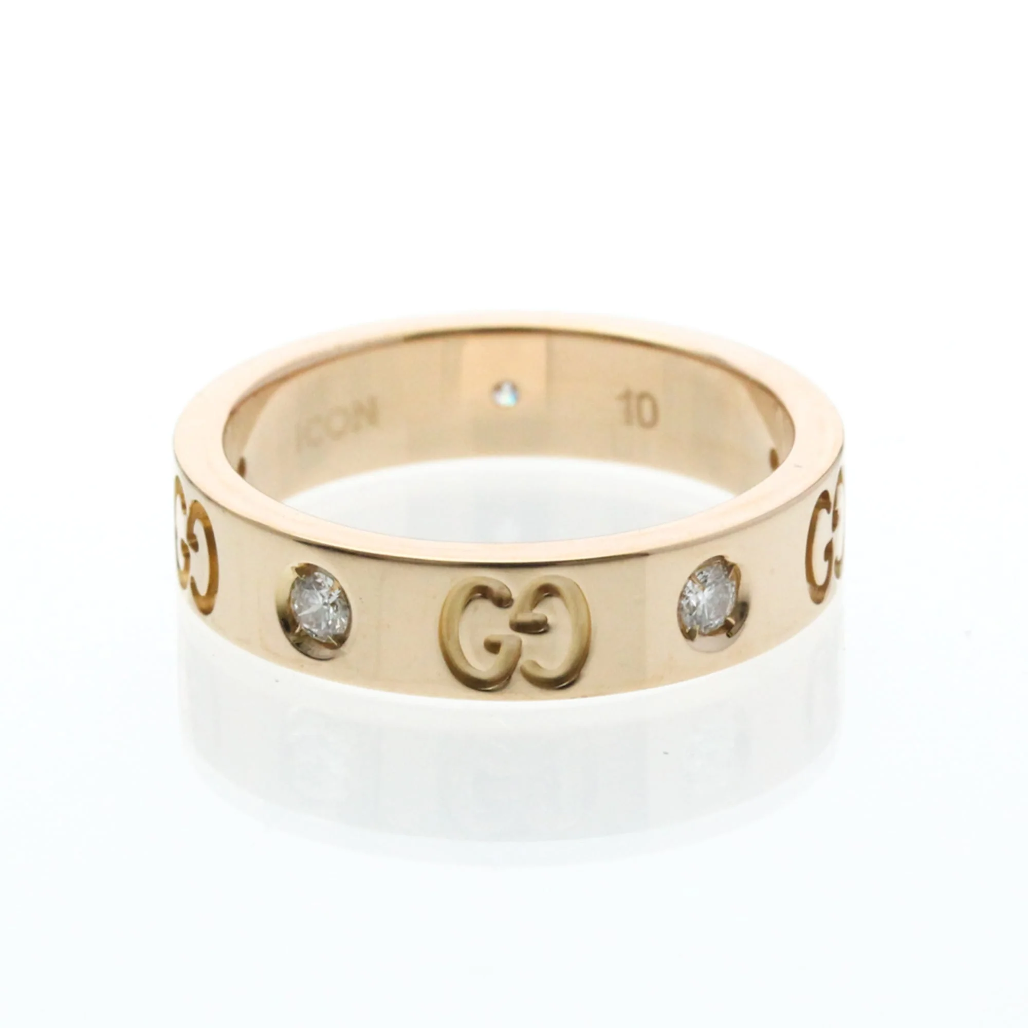 Band Ring 18K Rose Gold and Diamond - Image 3