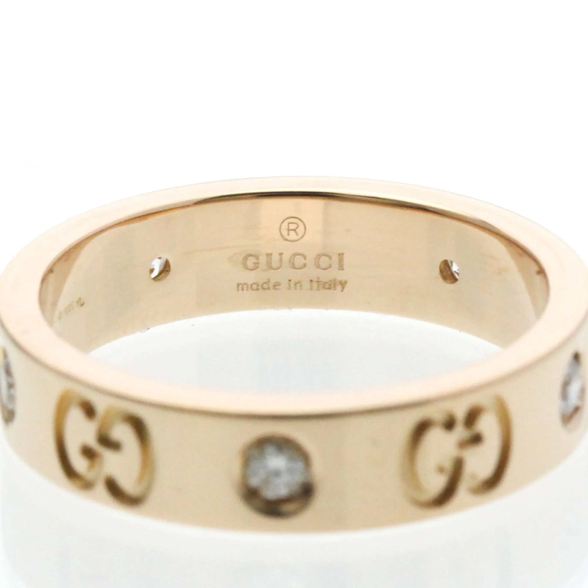 Band Ring 18K Rose Gold and Diamond - Image 5