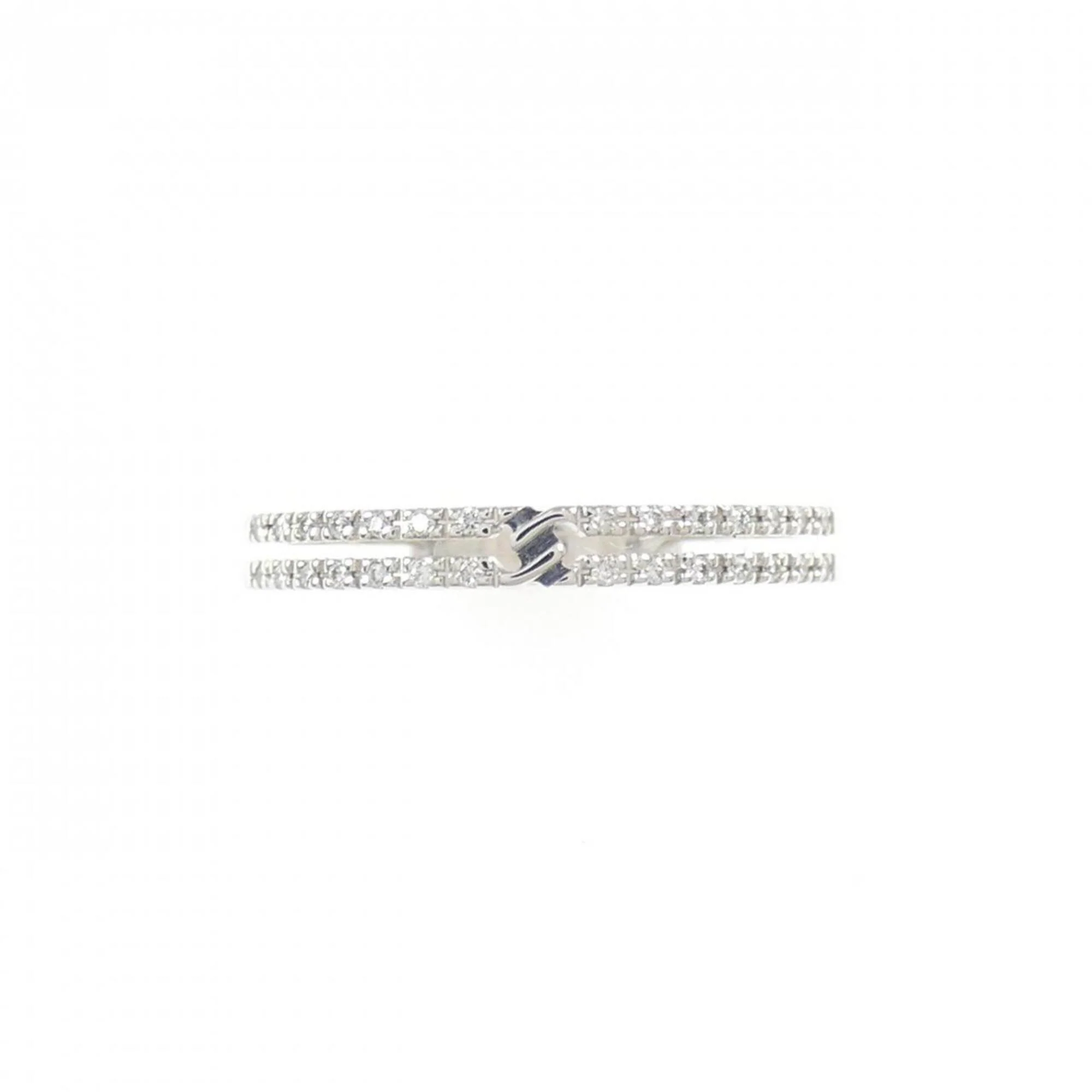 Band Ring 18K White Gold with Diamond - Image 2