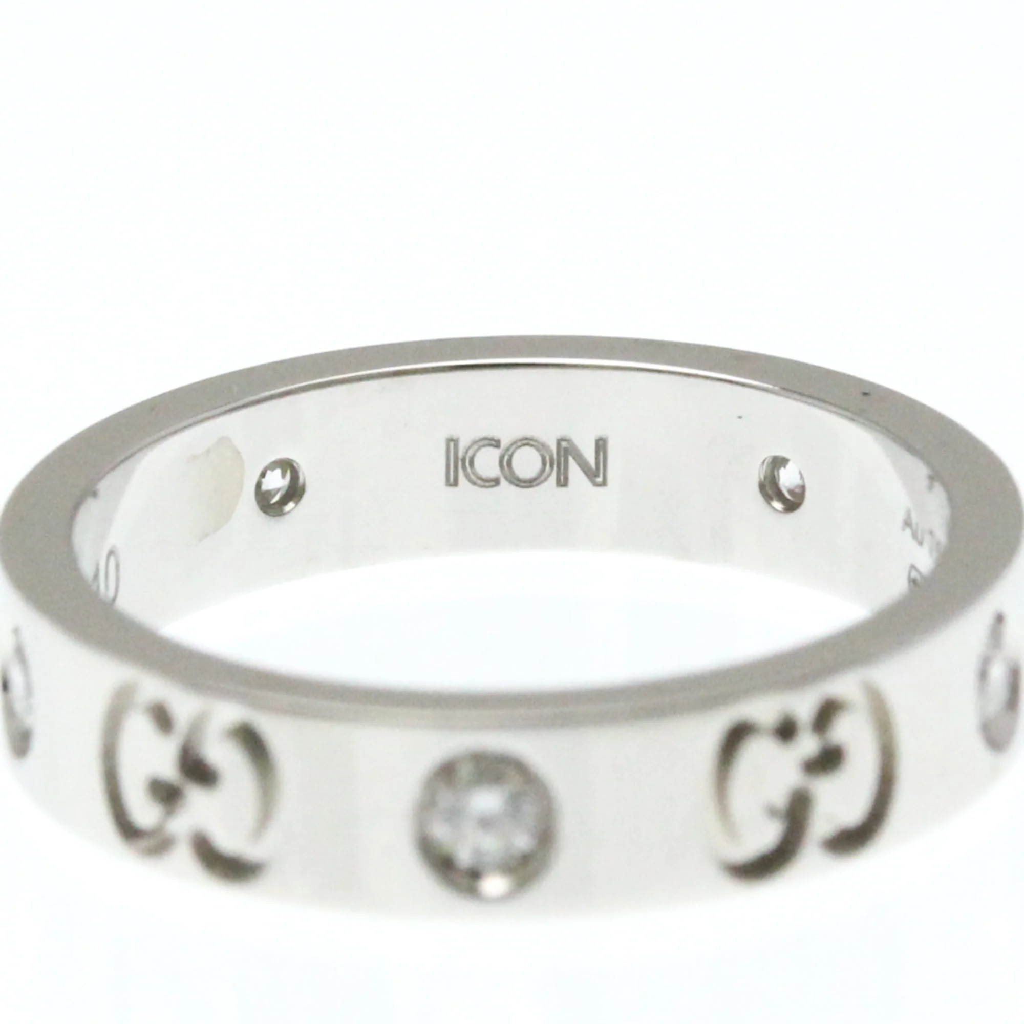 Band Ring 18K White Gold With Diamond - Image 7