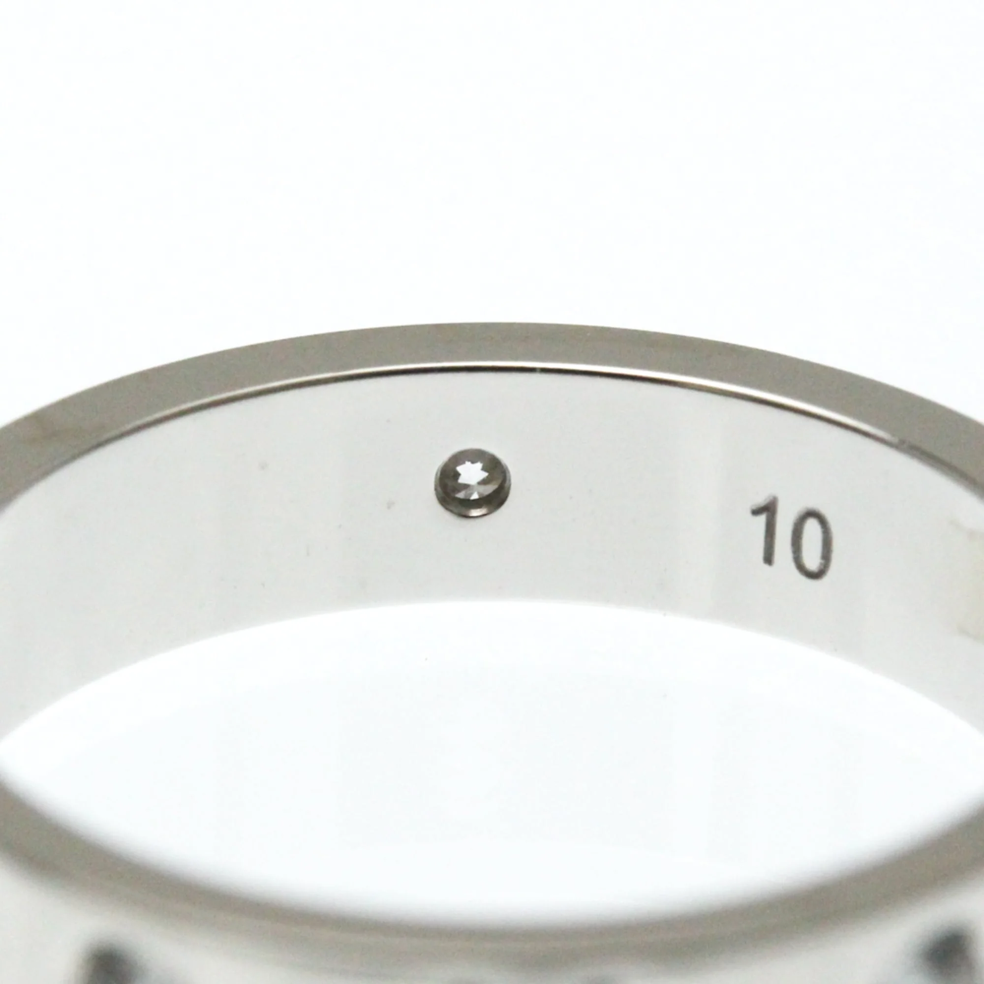 Band Ring 18K White Gold With Diamond - Image 9