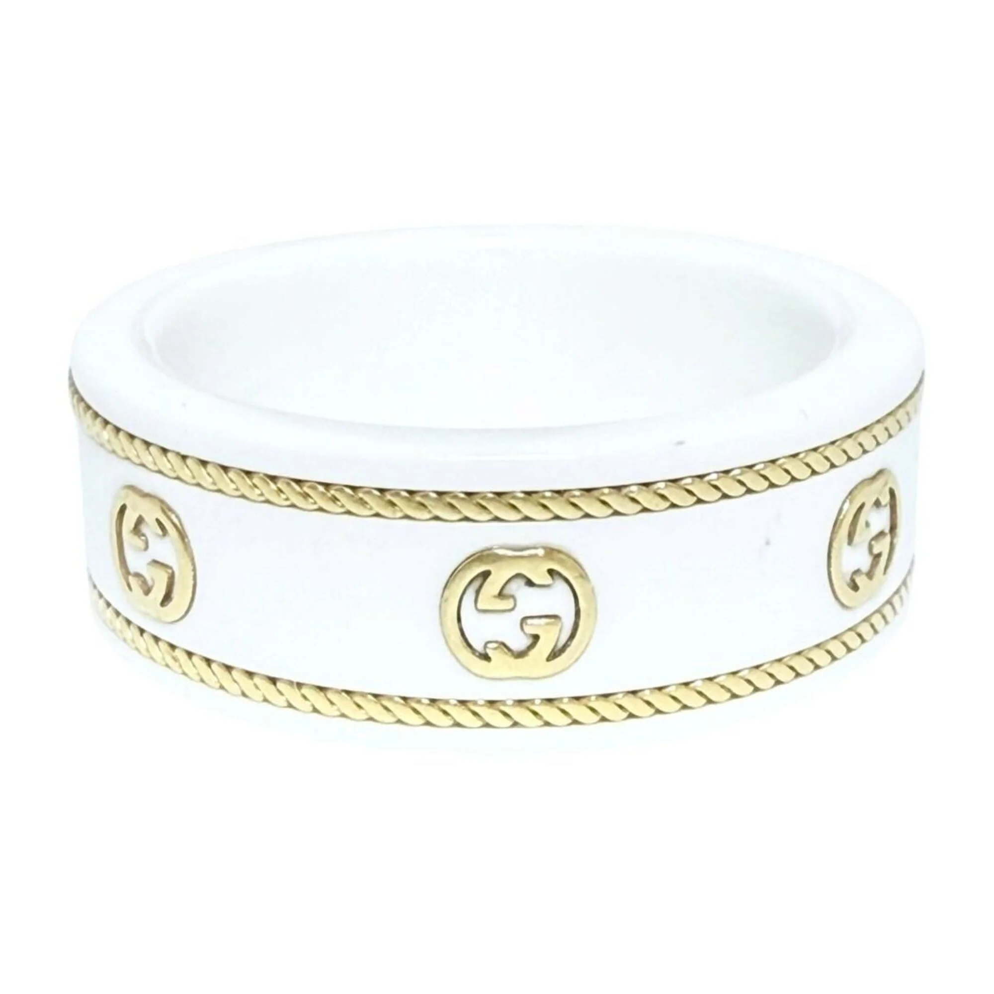 Band Ring Ceramic and 18K Yellow Gold - Image 4