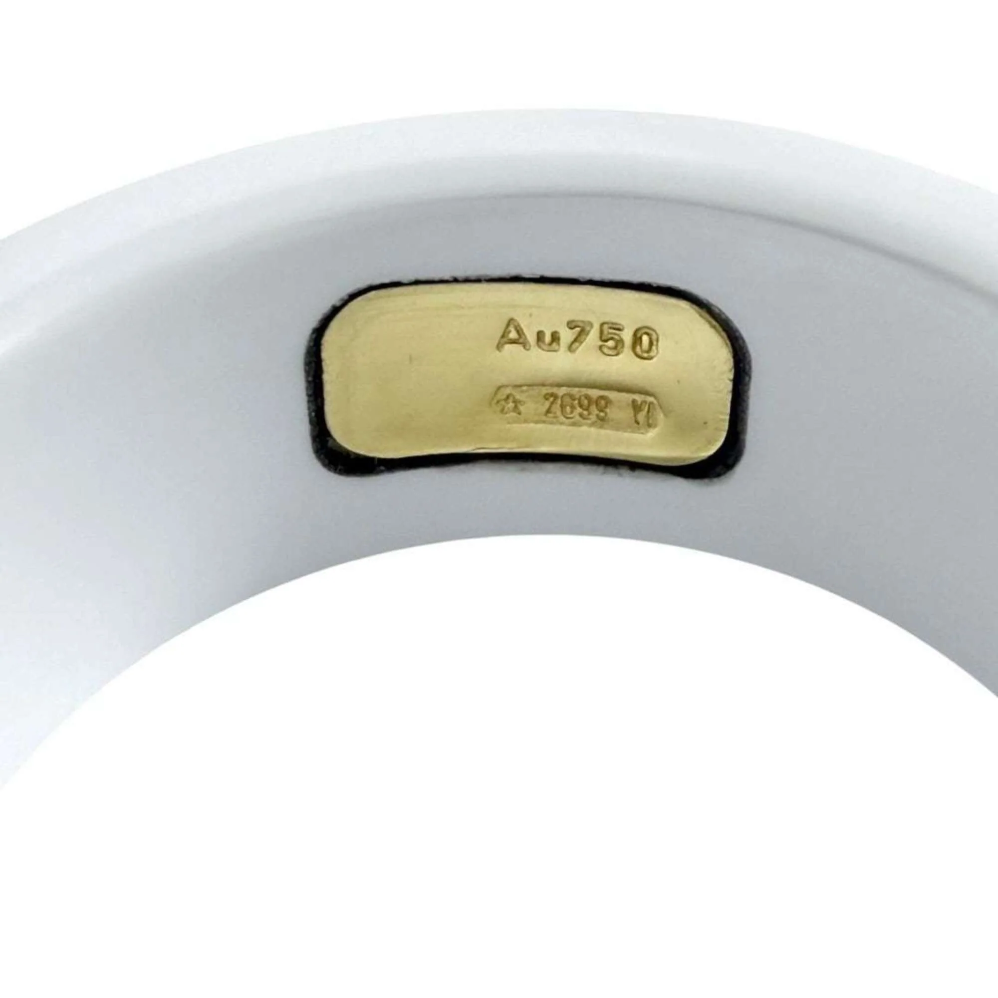 Band Ring Ceramic and 18K Yellow Gold - Image 7