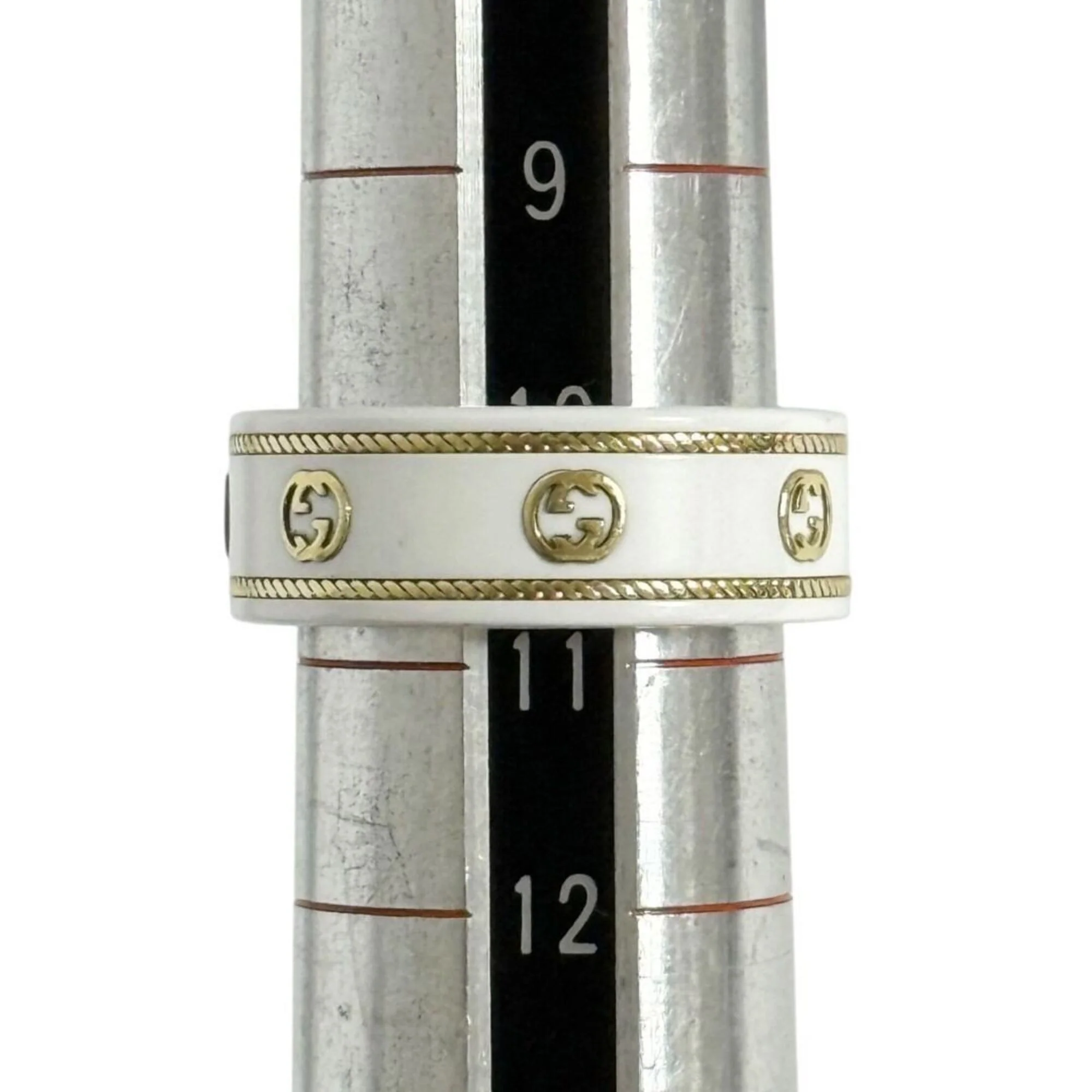 Band Ring Ceramic and 18K Yellow Gold - Image 9